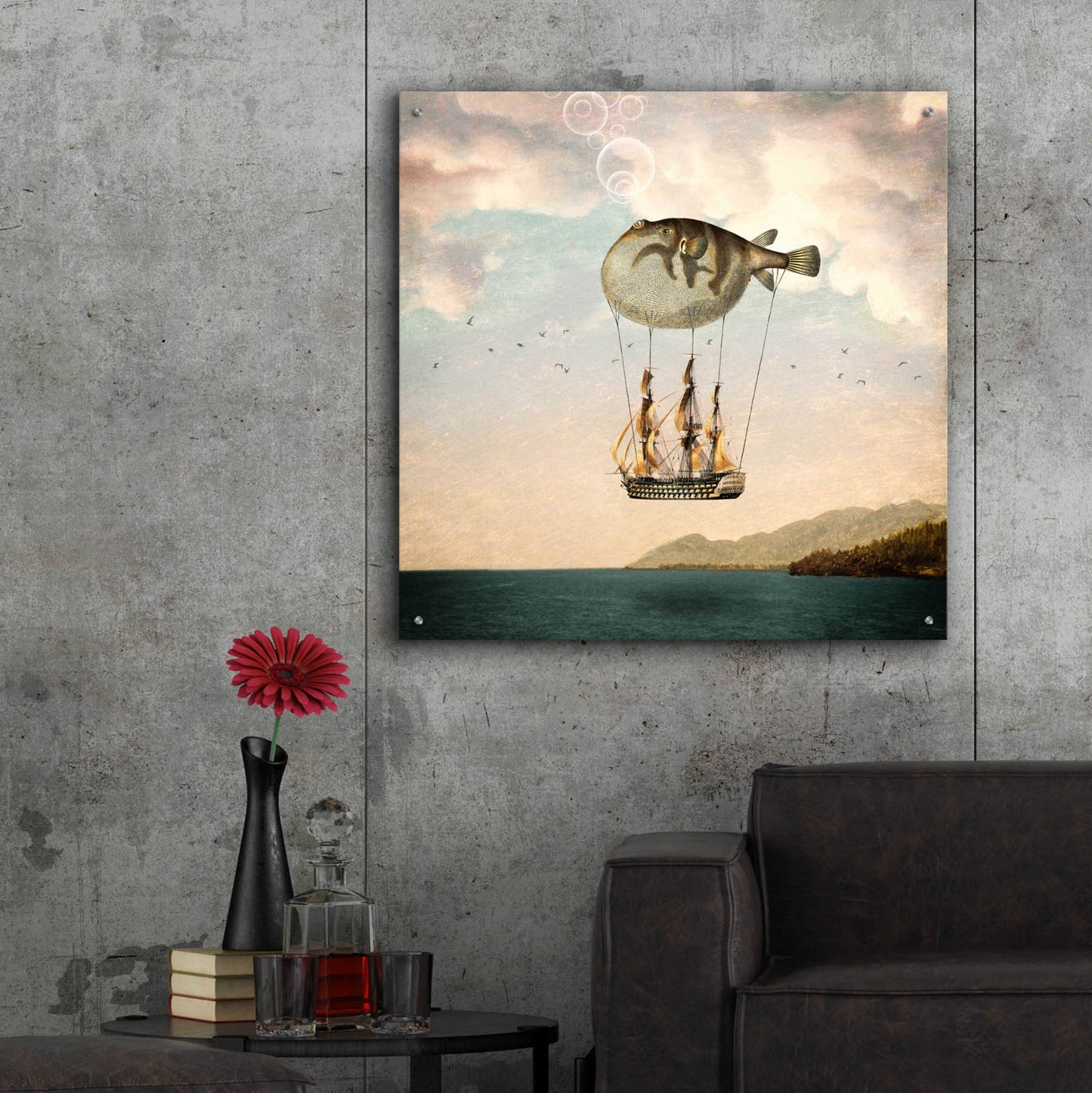 Epic Art 'The Big Journey' by Paula Belle Flores, Acrylic Glass Wall Art,36x36