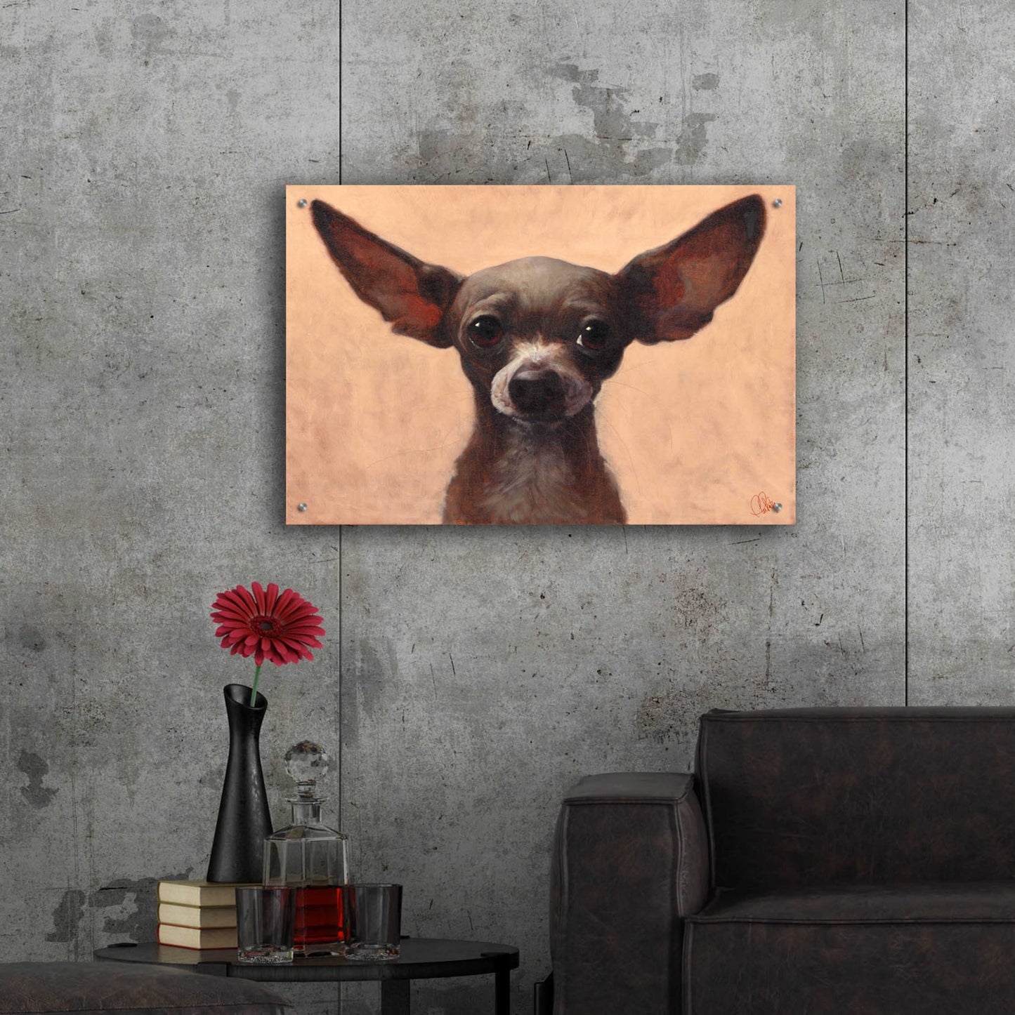 Epic Art 'Chihuahua' by Thomas Fluharty, Acrylic Glass Wall Art,36x24
