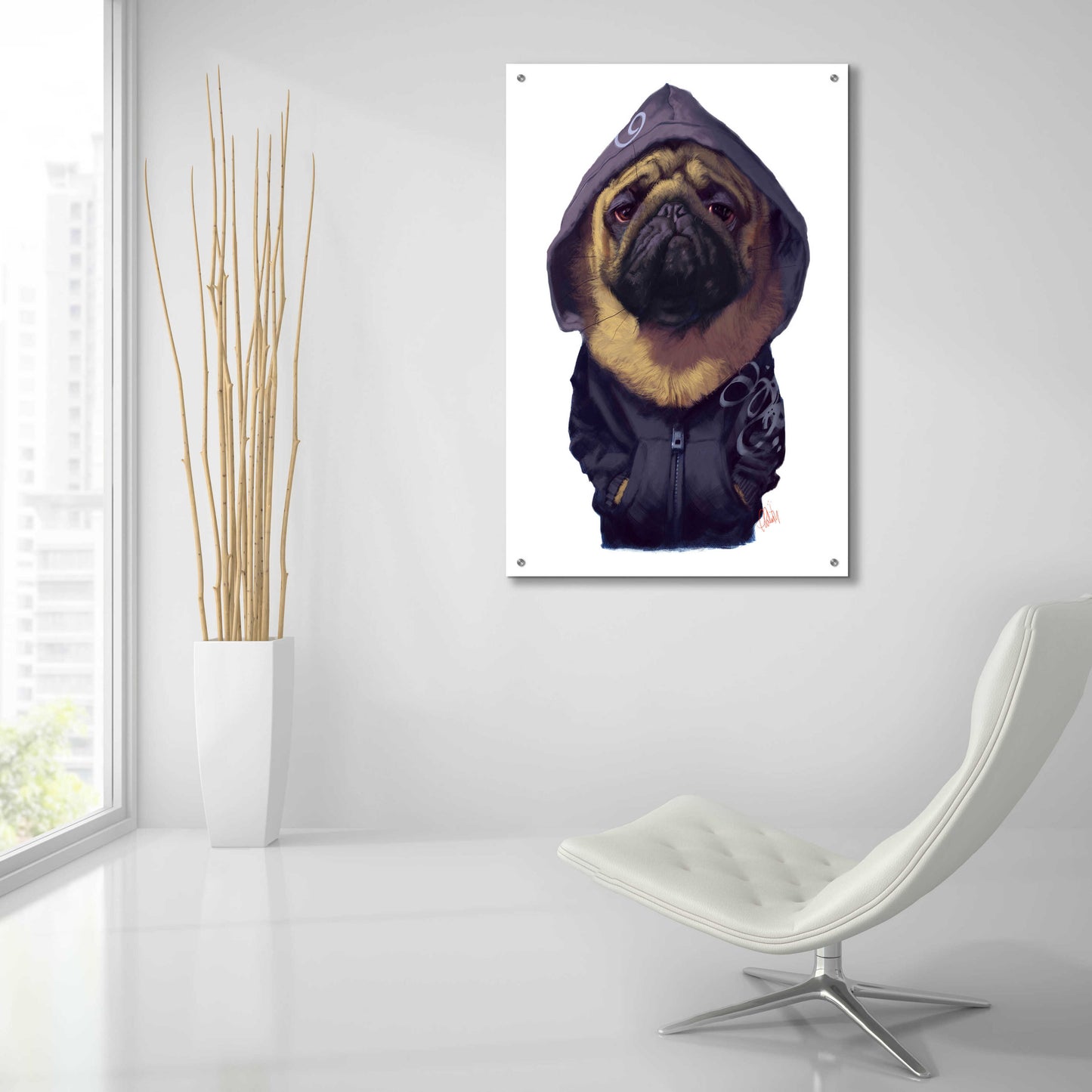 Epic Art 'Homie' by Thomas Fluharty, Acrylic Glass Wall Art,24x36