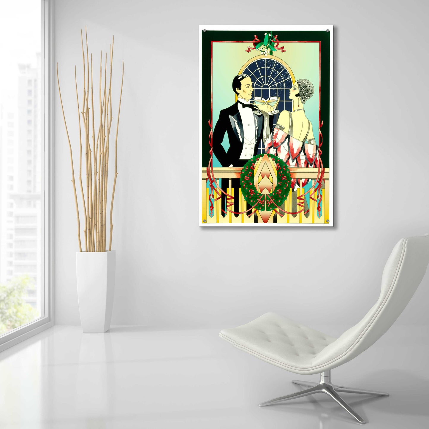 Epic Art 'Christmas Toast' by David Chestnutt, Acrylic Glass Wall Art,24x36
