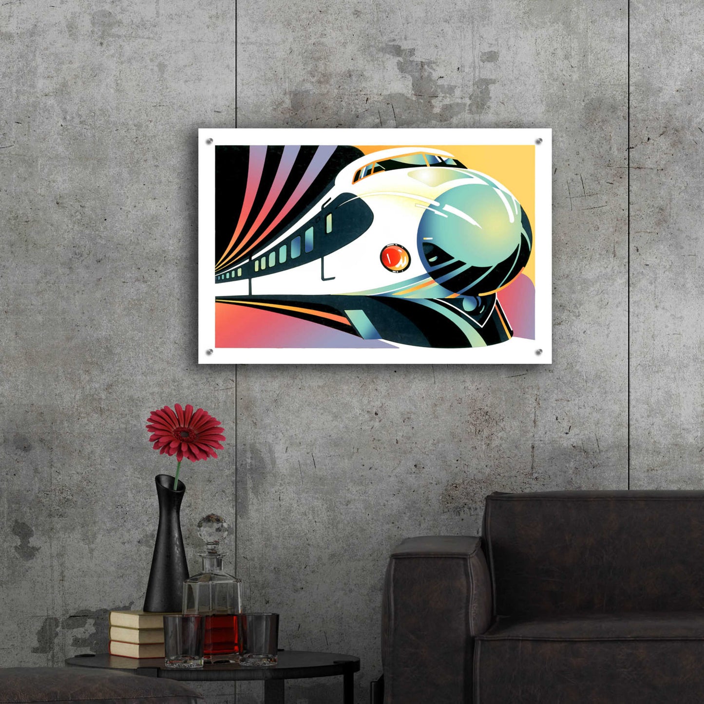 Epic Art 'Japanese High Speed Train' by David Chestnutt, Acrylic Glass Wall Art,36x24