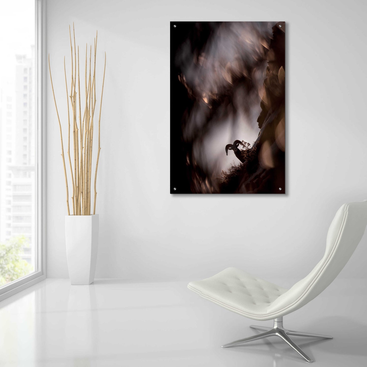 Epic Art 'Bighorn Silhouette Best' by Thomas Haney, Acrylic Glass Wall Art,24x36