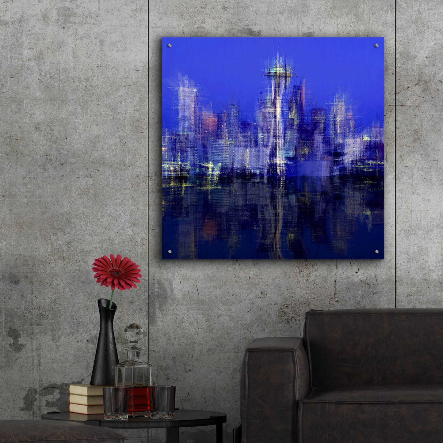 Epic Art 'Seattle' by David Manlove, Acrylic Glass Wall Art,36x36