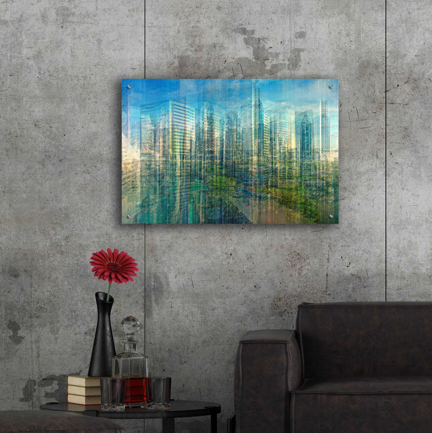 Epic Art 'Emerald City' by David Manlove, Acrylic Glass Wall Art,36x24