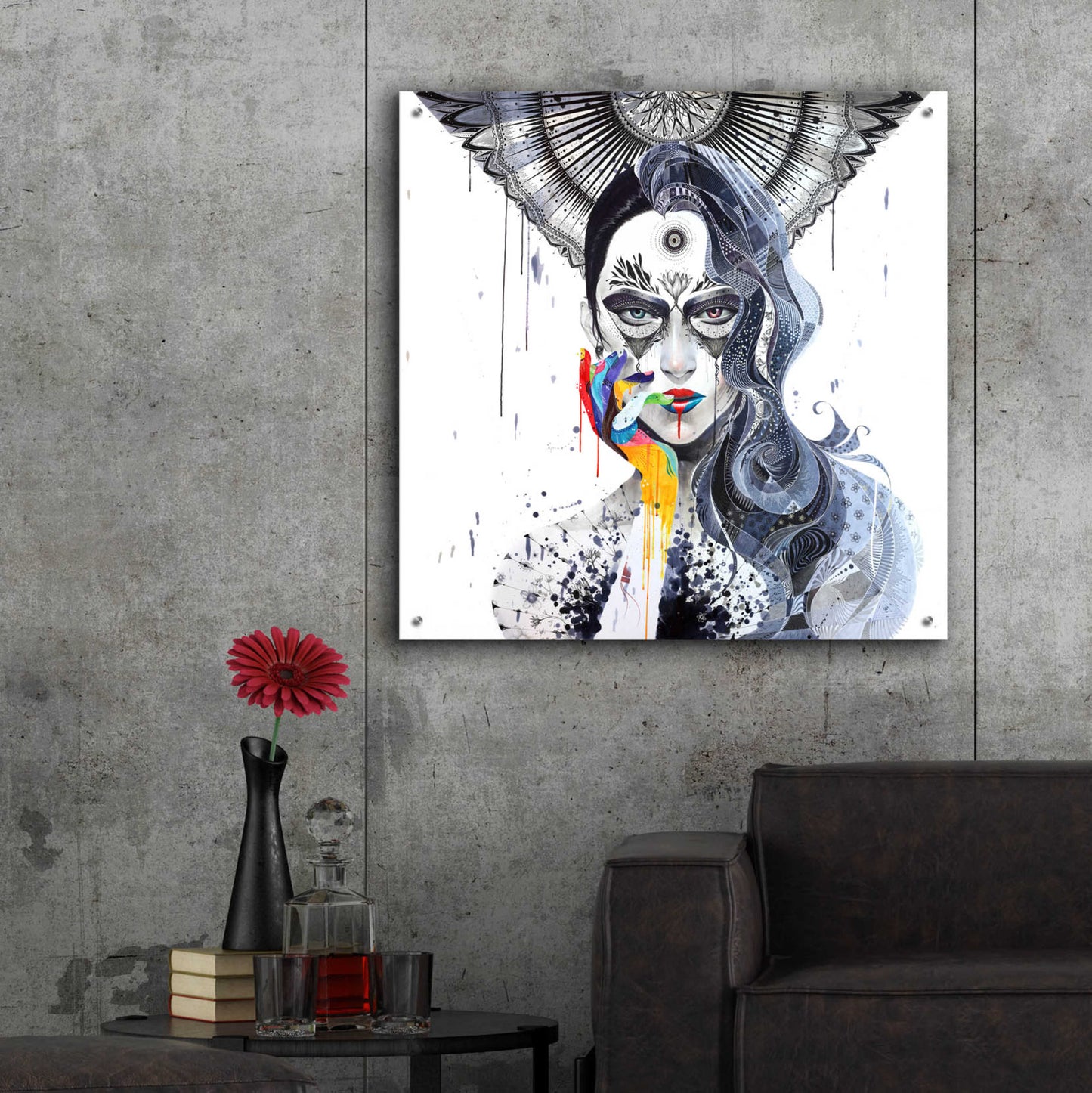 Epic Art 'Janus' by MinJae, Acrylic Glass Wall Art,36x36