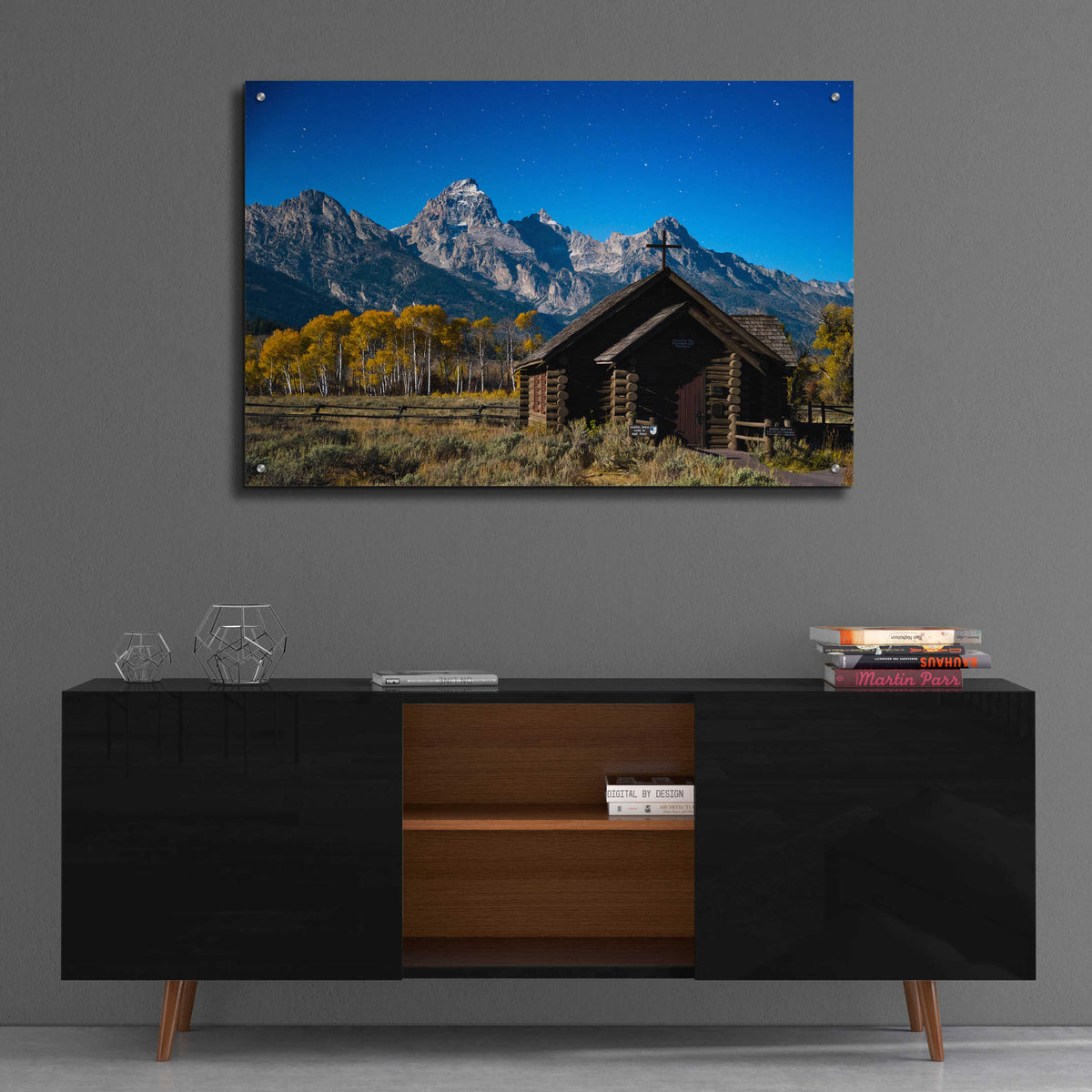 Epic Art 'Chapel of Transfiguration - Grand Teton National Park' by Darren White, Acrylic Glass Wall Art,36x24