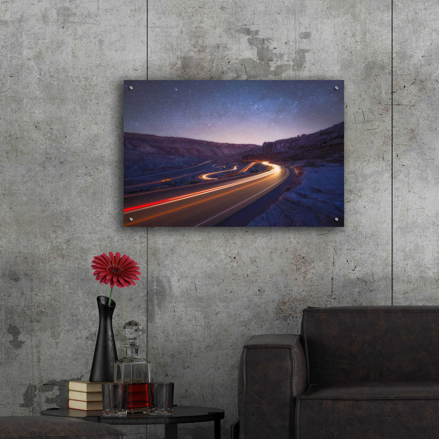 Epic Art 'Starlight Drive - Arches National Park' by Darren White, Acrylic Glass Wall Art,36x24