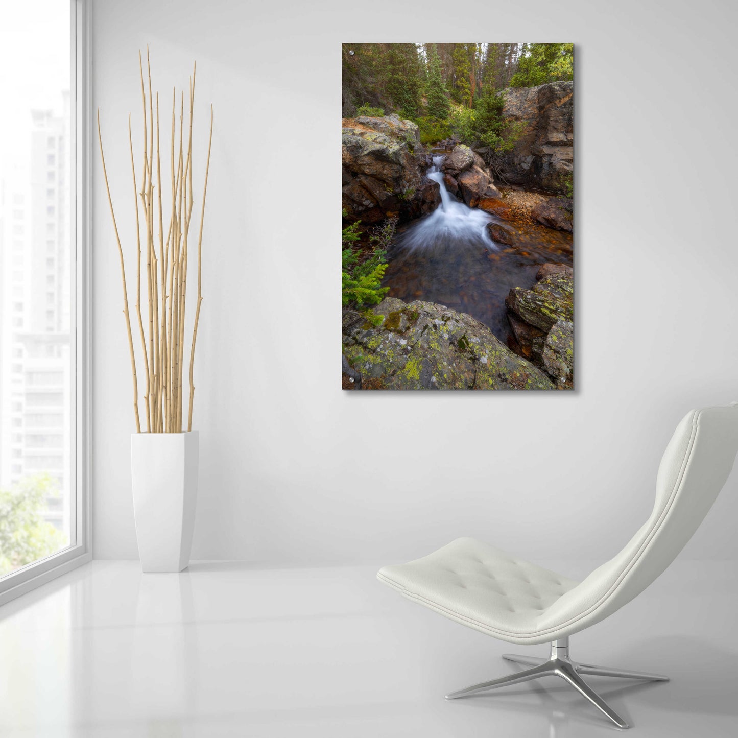 Epic Art 'Stream of Solitude - Rocky Mountain National Park' by Darren White, Acrylic Glass Wall Art,24x36