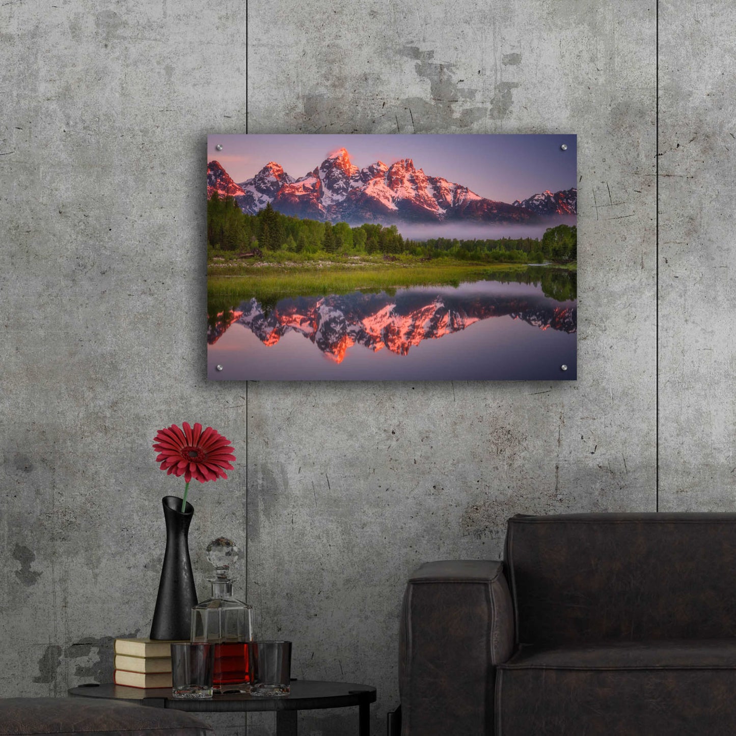 Epic Art 'Teton Awakening - Grand Teton National Park' by Darren White, Acrylic Glass Wall Art,36x24