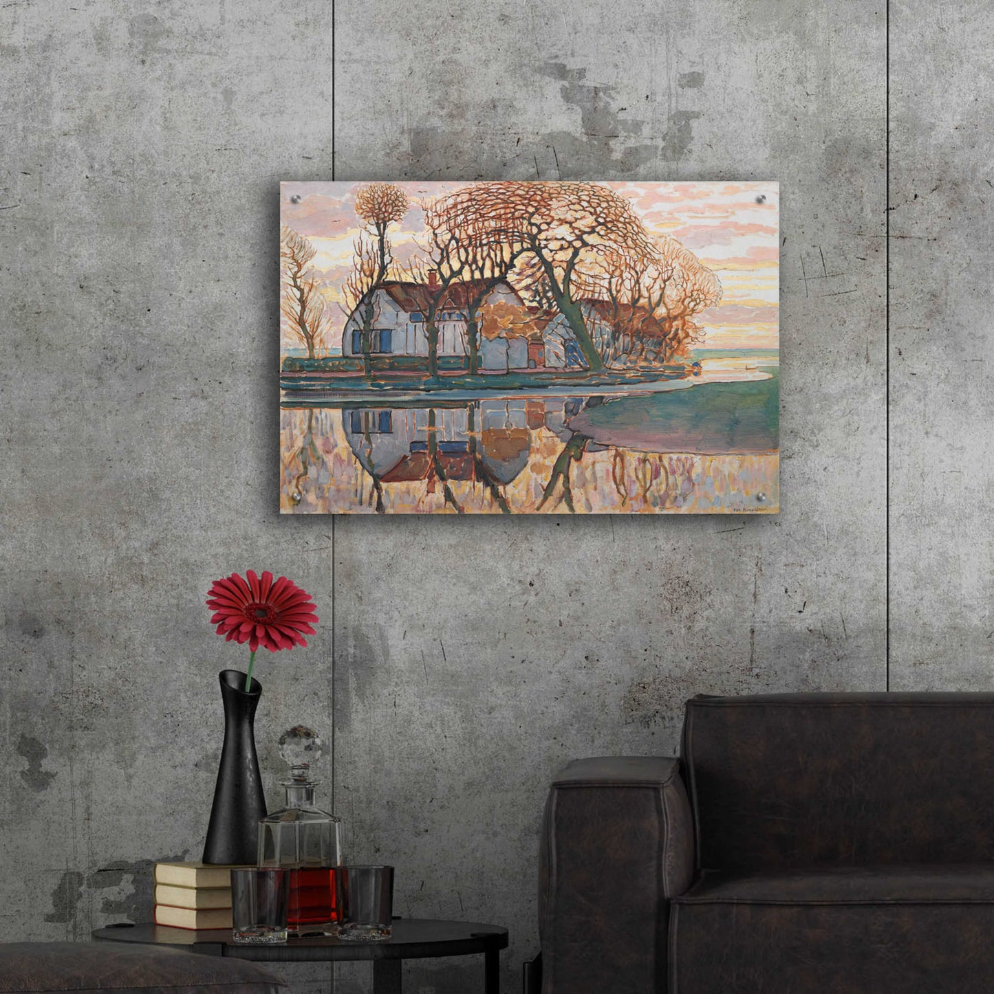 Epic Art 'Farm near Duivendrecht, 1916' by Piet Mondrian, Acrylic Glass Wall Art,36x24
