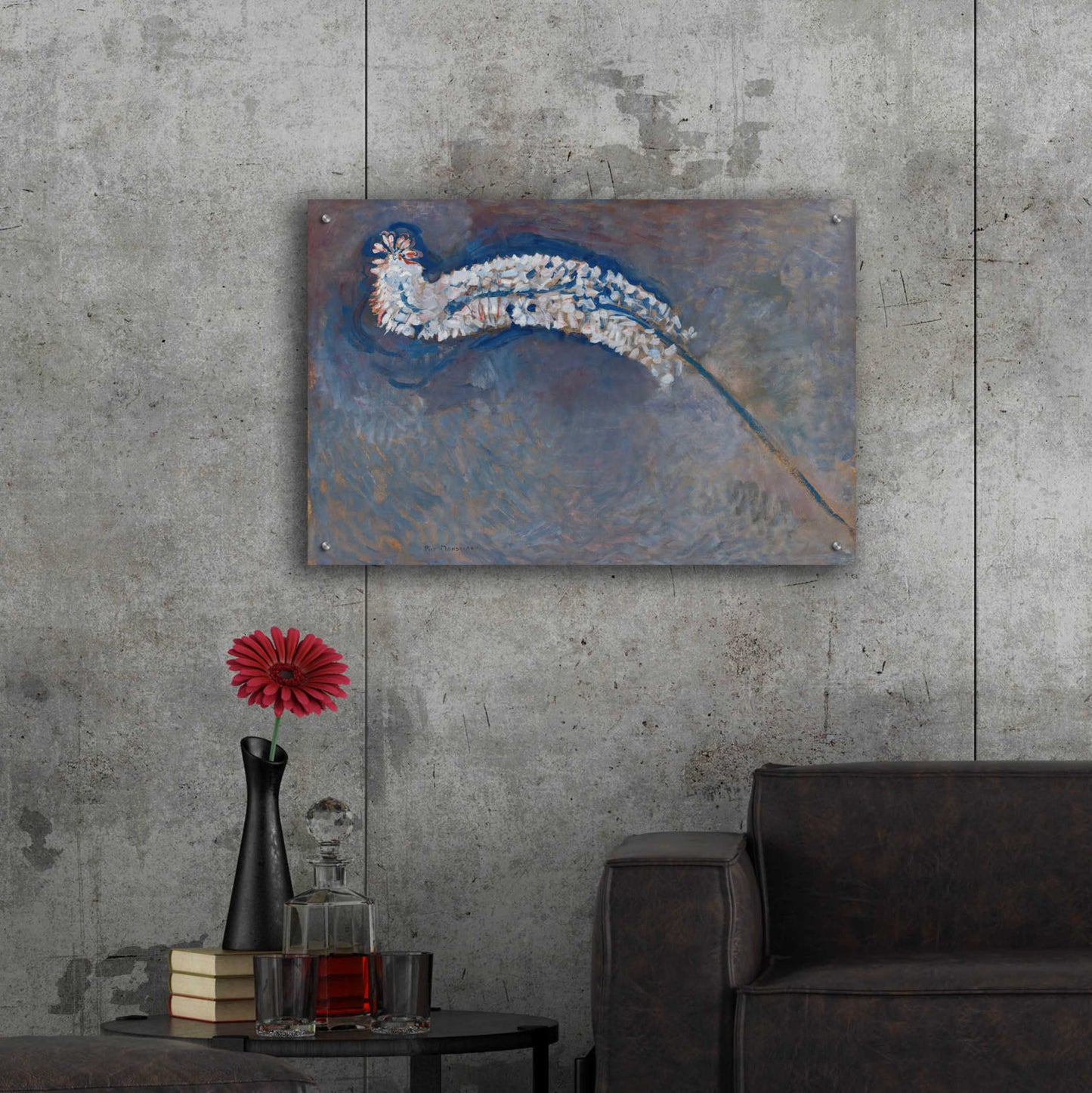 Epic Art 'Foxtail Lily' by Piet Mondrian, Acrylic Glass Wall Art,36x24