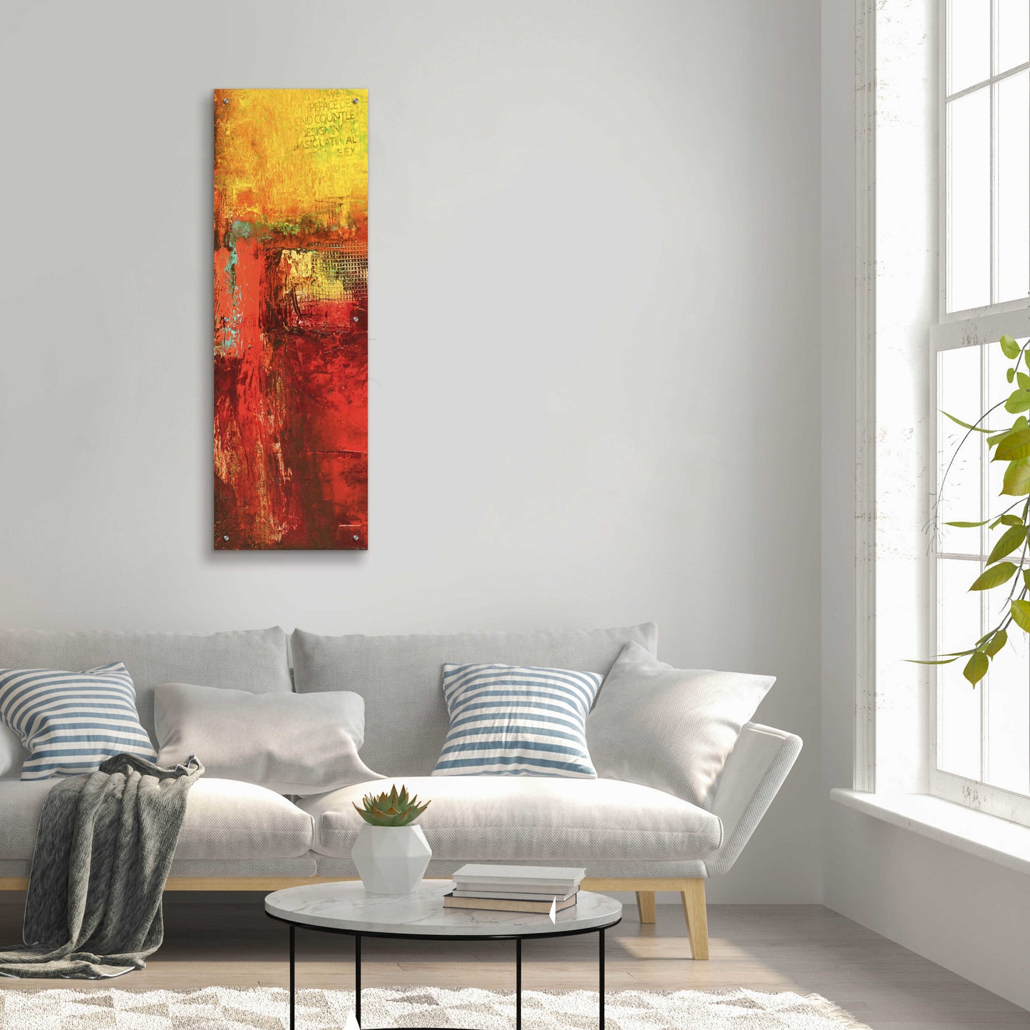 Epic Art 'Inner Circle III' by Erin Ashley, Acrylic Glass Wall Art,16x48