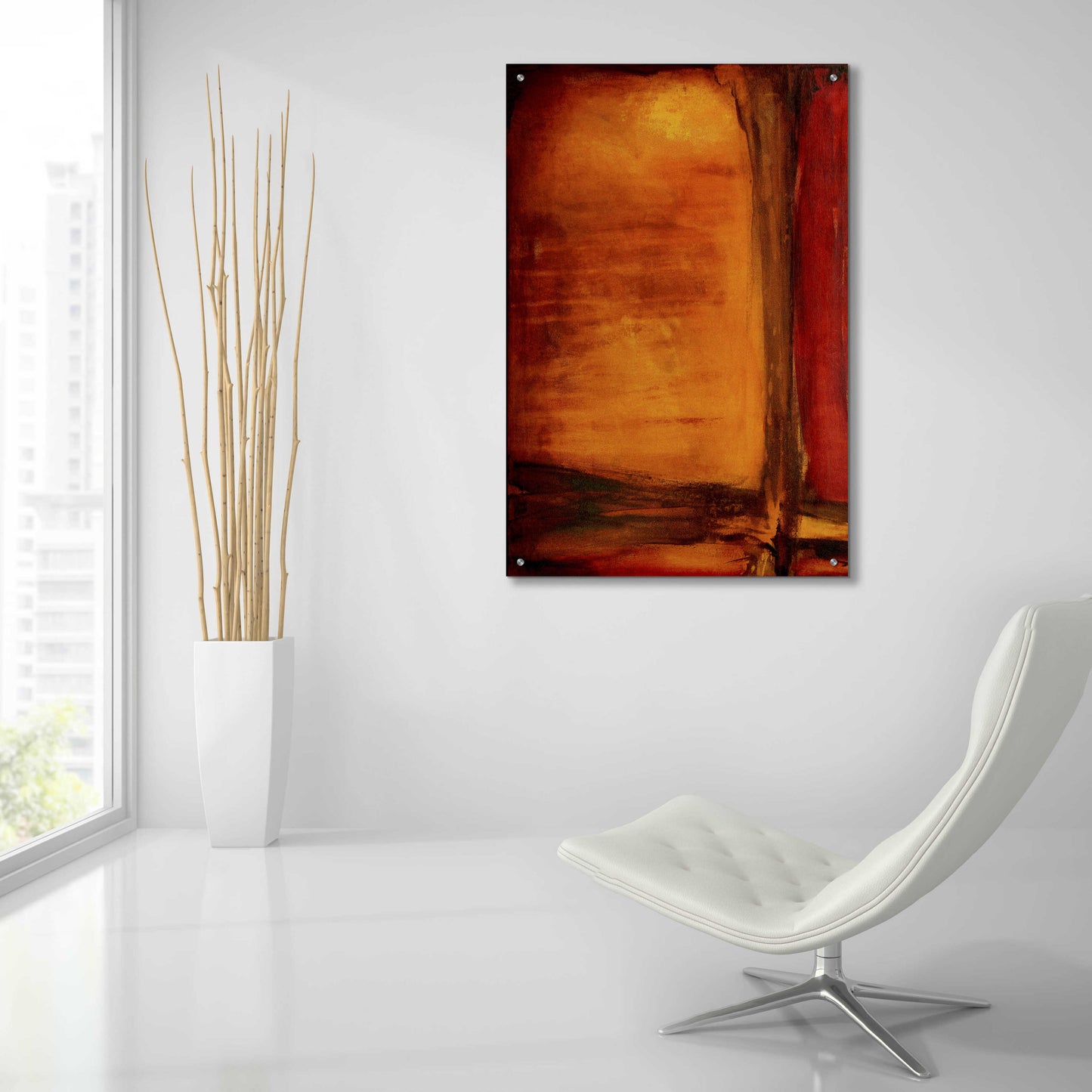 Epic Art 'Red Dawn I' by Erin Ashley, Acrylic Glass Wall Art,24x36