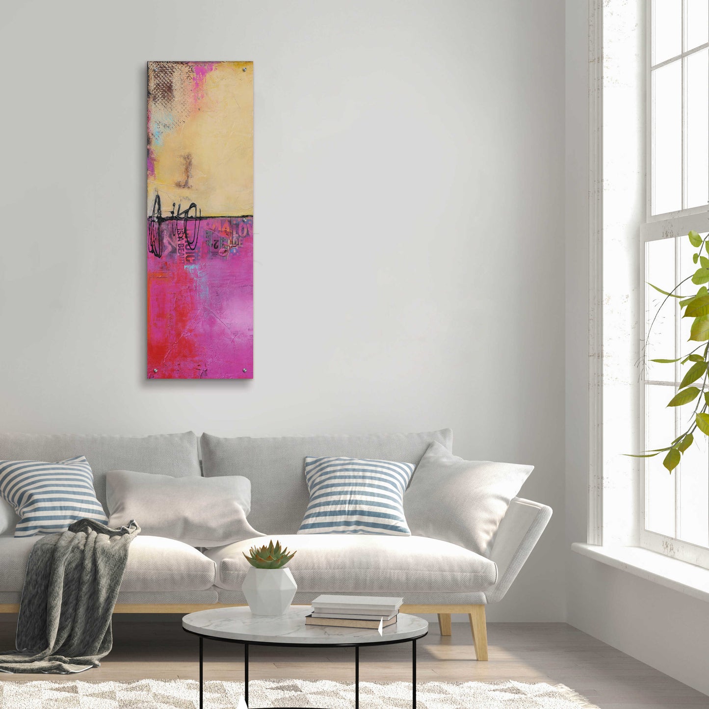 Epic Art 'Urban Poetry I' by Erin Ashley, Acrylic Glass Wall Art,16x48