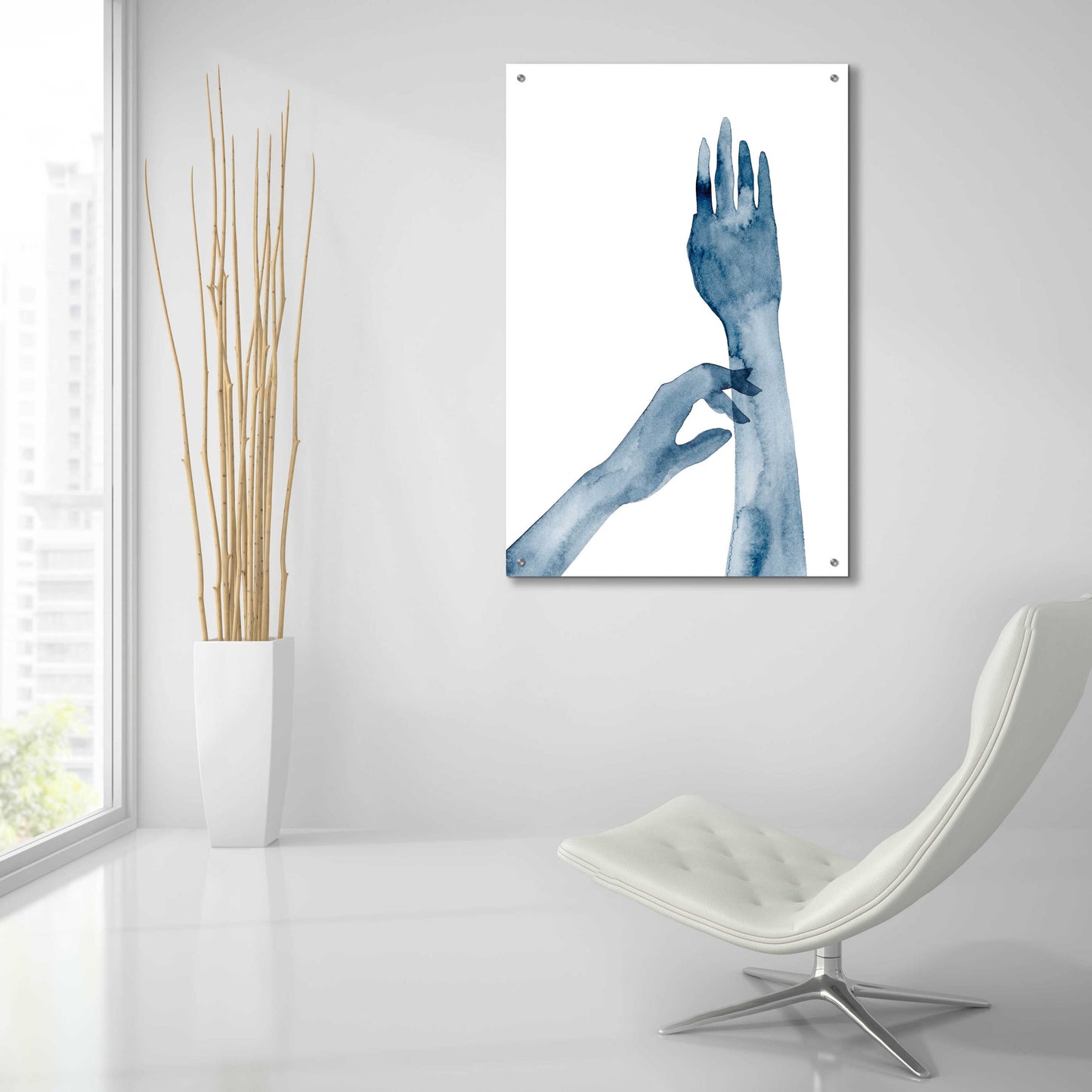 Epic Art 'Shadow Hands II' by Grace Popp, Acrylic Glass Wall Art,24x36