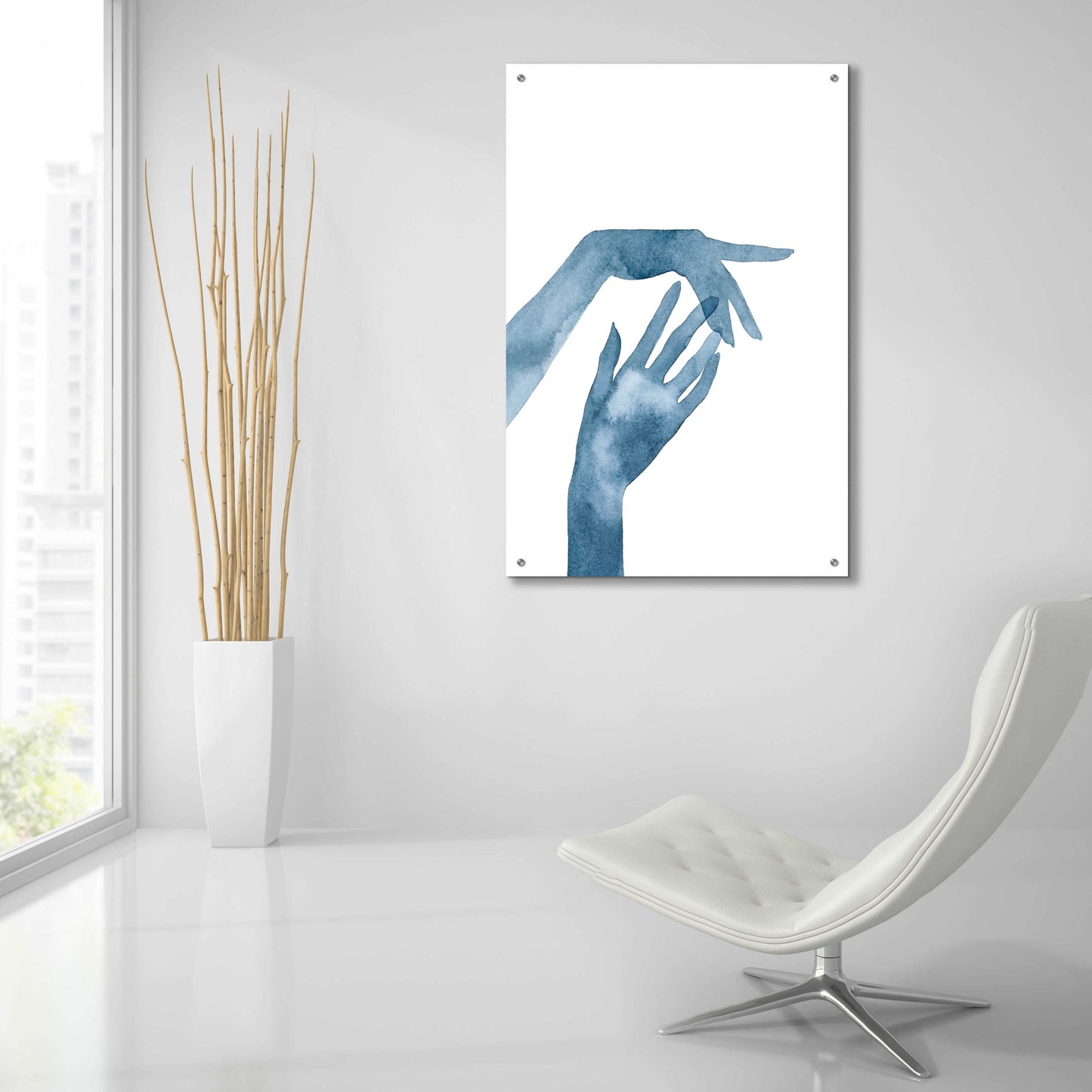 Epic Art 'Shadow Hands III' by Grace Popp, Acrylic Glass Wall Art,24x36