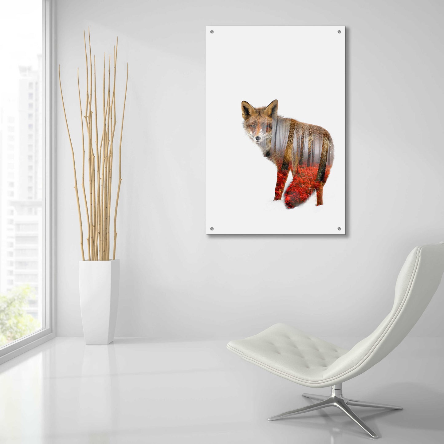 Epic Art 'Red fox' by Clean Nature, Acrylic Glass Wall Art,24x36
