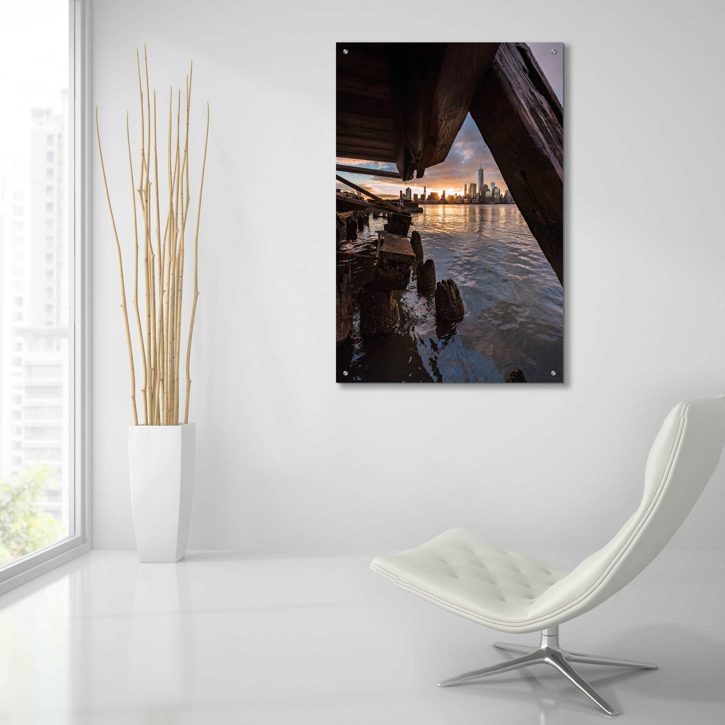 Epic Art 'Under the Pier' by Bruce Getty, Acrylic Glass Wall Art,24x36