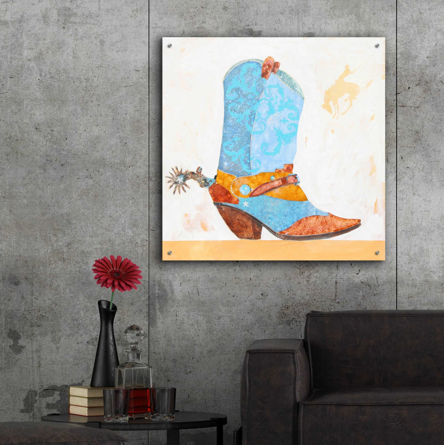 Epic Art 'Boy Boot' by Anthony Grant, Acrylic Glass Wall Art,36x36