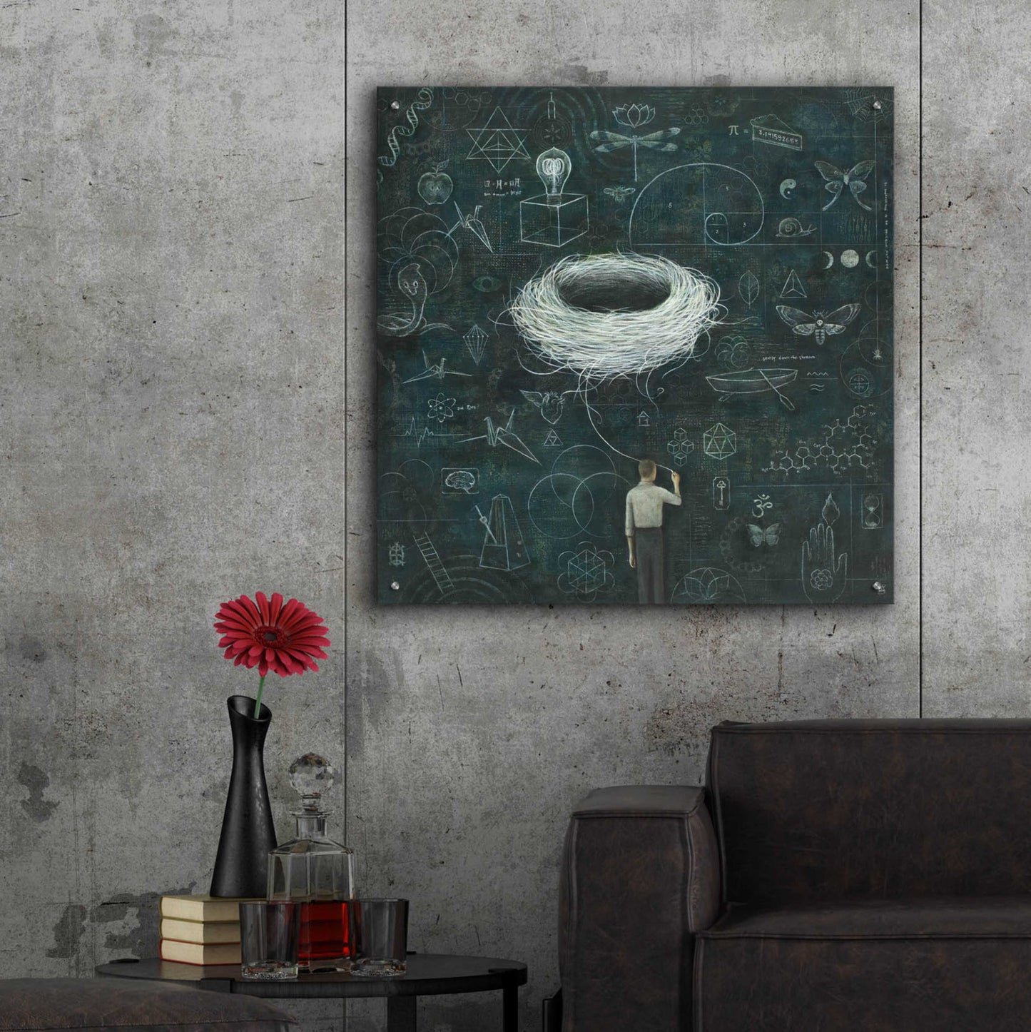 Epic Art 'Drafting Drifting ConsciousNest' by Duy Huynh, Acrylic Glass Wall Art,36x36