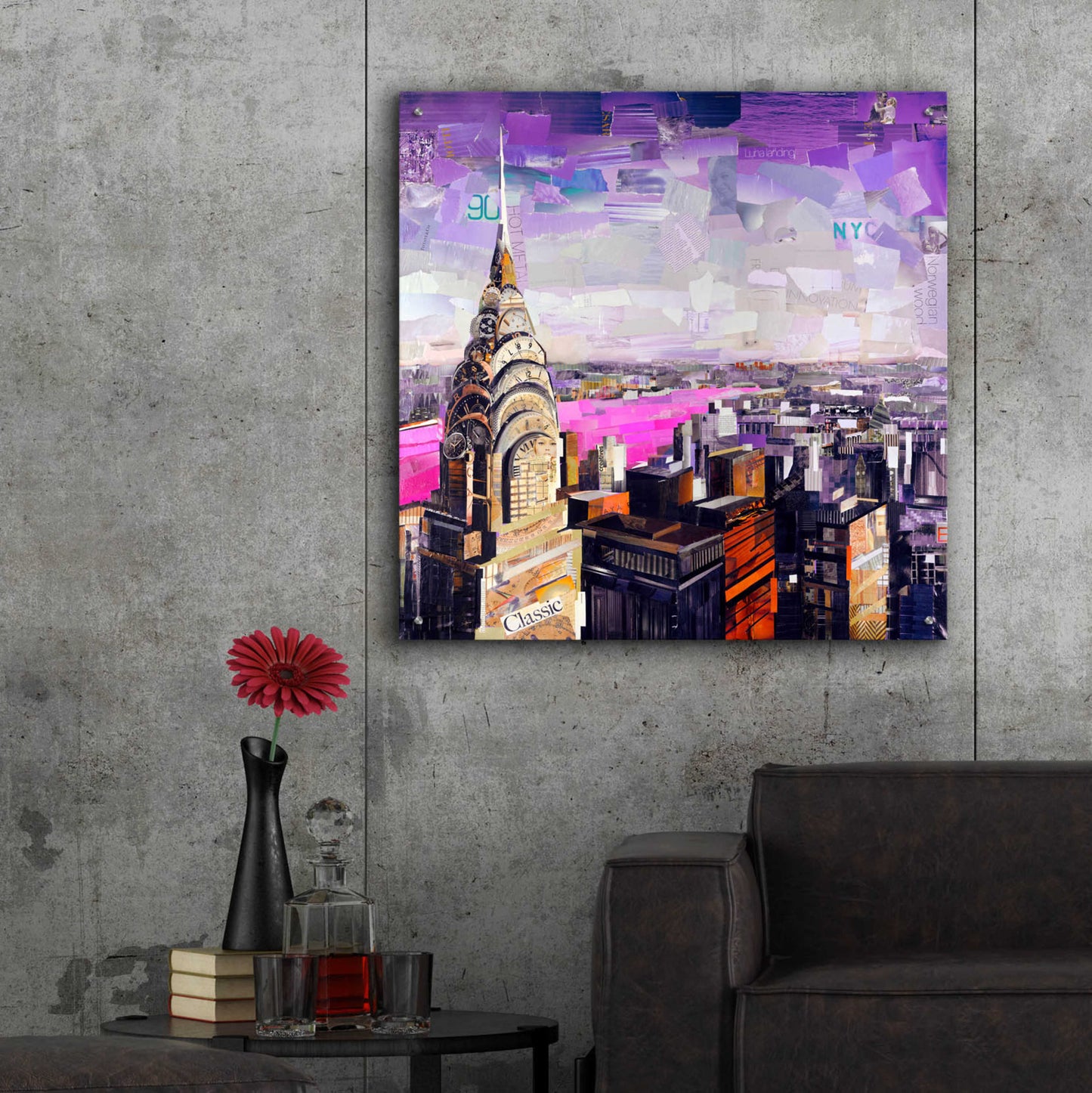 Epic Art 'Chrysler View' by Grey, Acrylic Glass Wall Art,36x36