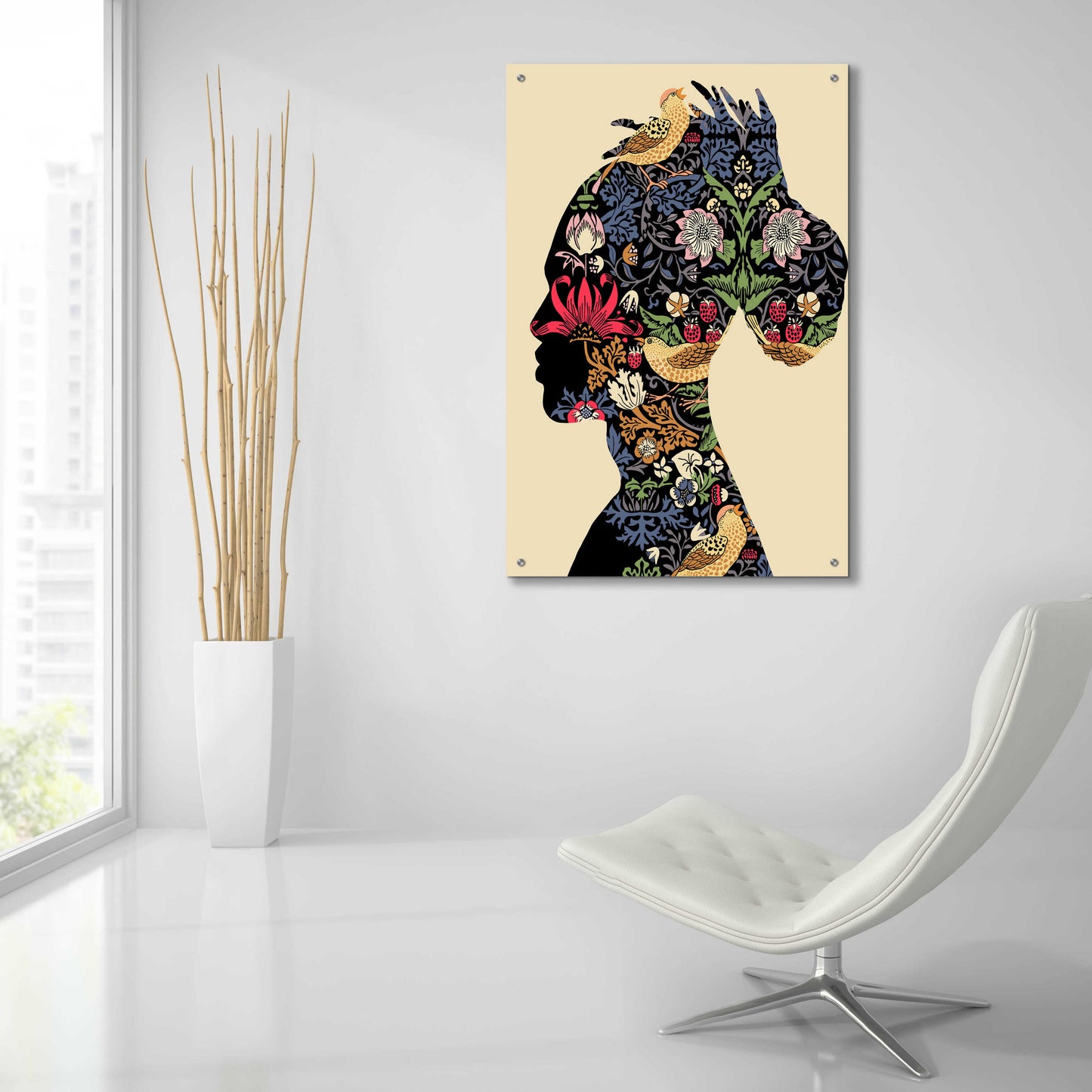 Epic Art 'Afro Man' by Ioana Horvat, Acrylic Glass Wall Art,24x36