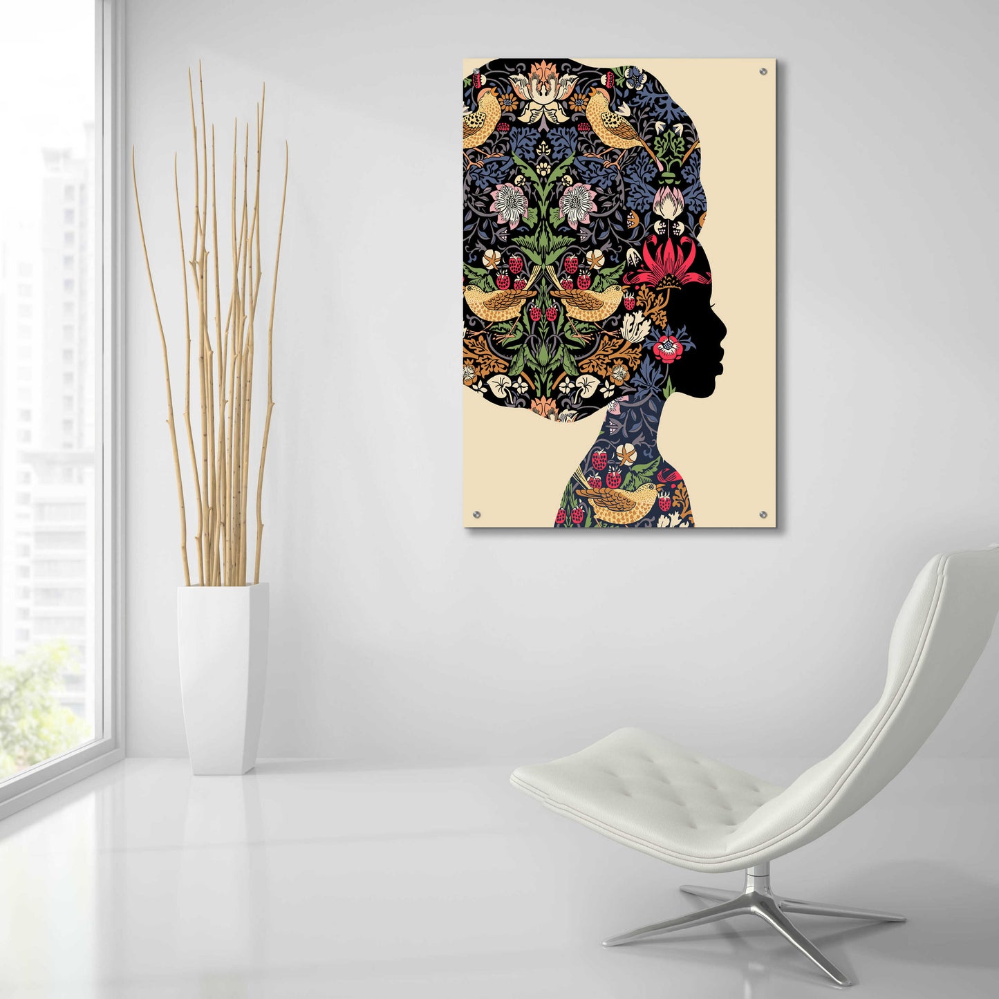 Epic Art 'Afro Woman' by Ioana Horvat, Acrylic Glass Wall Art,24x36