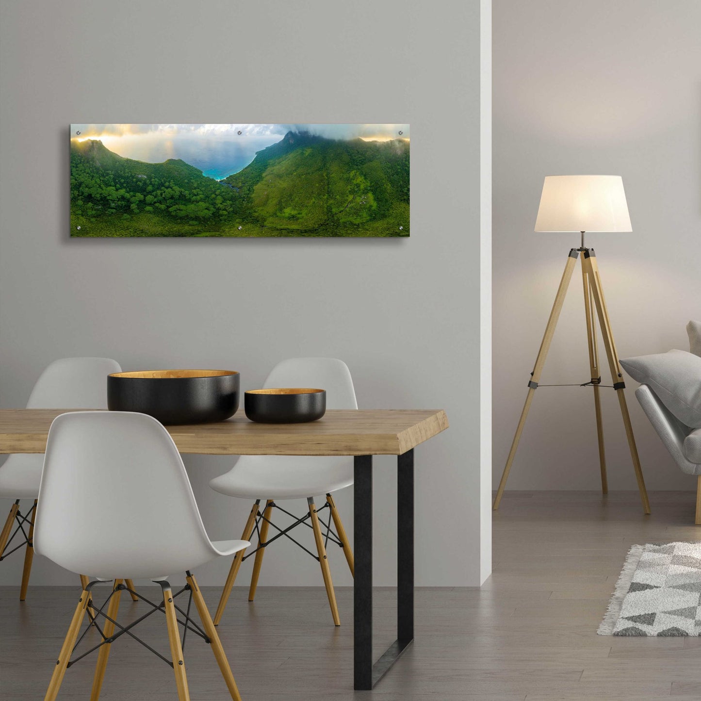 Epic Art 'Seychelles Forest' by Epic Portfolio, Acrylic Glass Wall Art,48x16