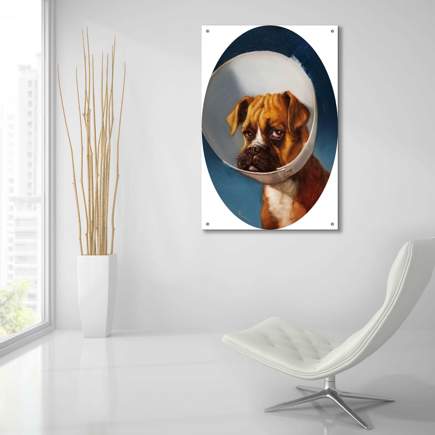 Epic Art 'Cone of Shame' by Lucia Heffernan,24x36