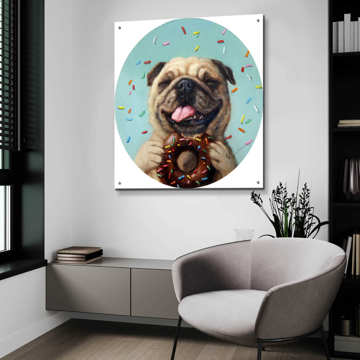 Epic Art 'Pugalicious No. 2' by Lucia Heffernan,36x36