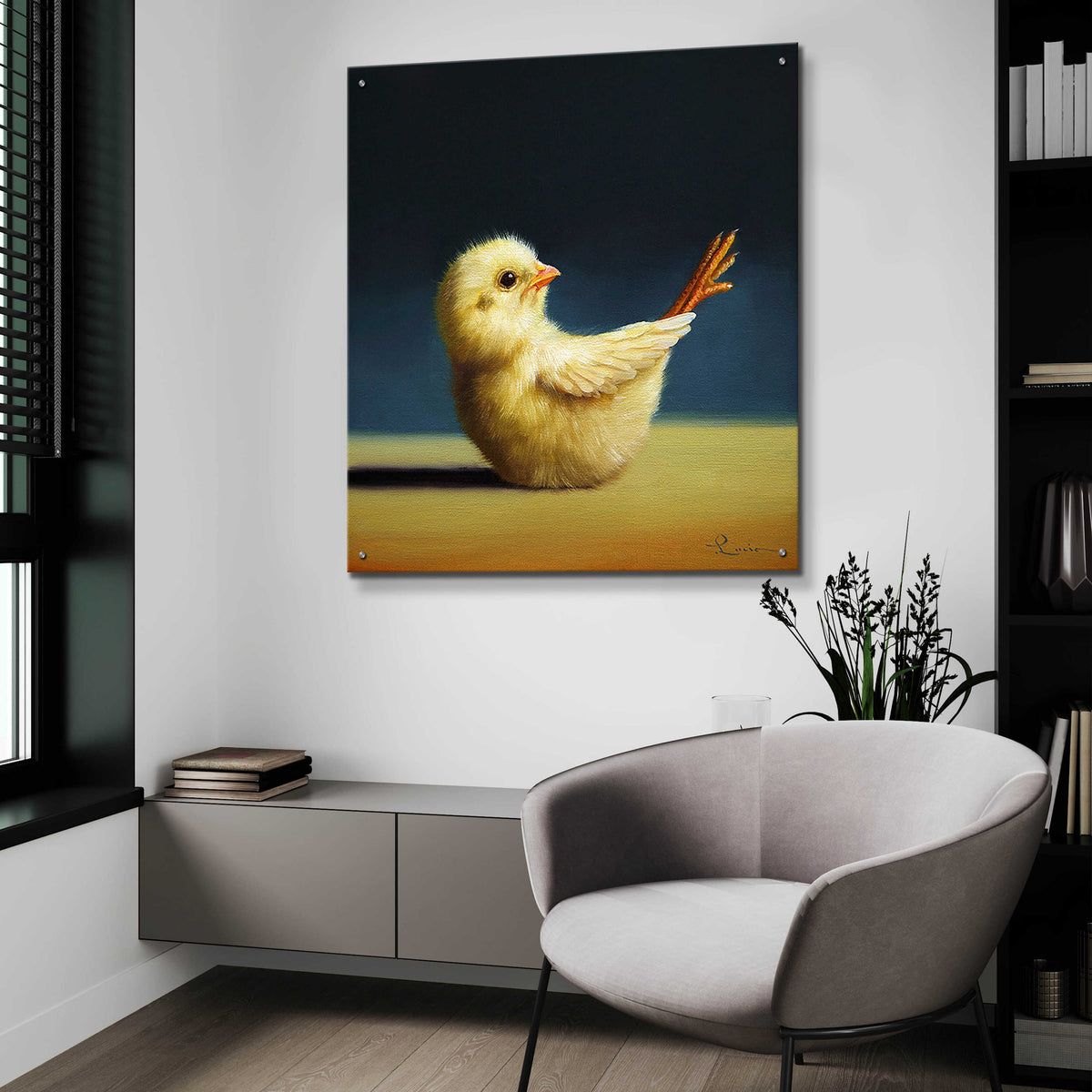 Epic Art 'Yoga Chick Boat Pose' by Lucia Heffernan,36x36