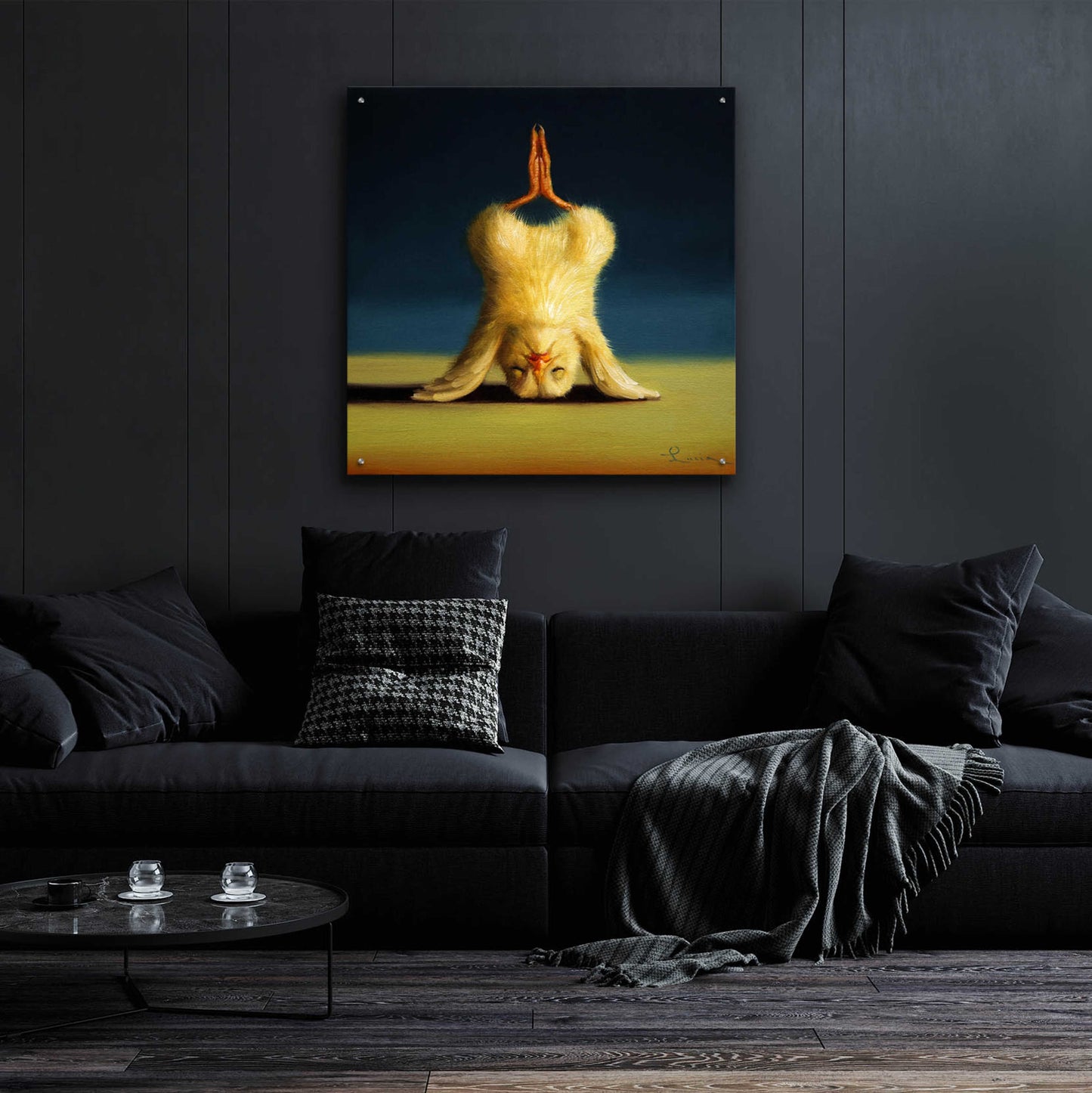 Epic Art 'Yoga Chick Lotus Headstand' by Lucia Heffernan,36x36