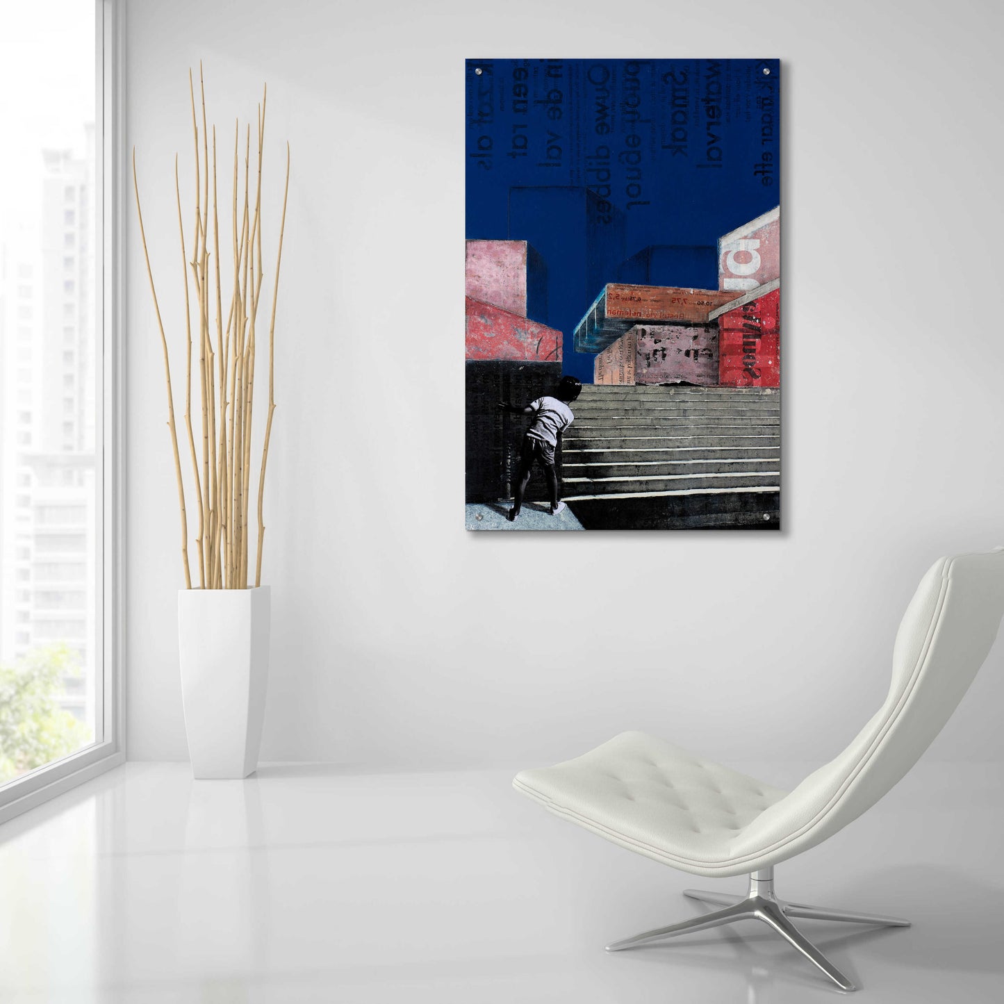 Epic Art 'THE BLUE BUILDINGS' by DB Waterman,24x36
