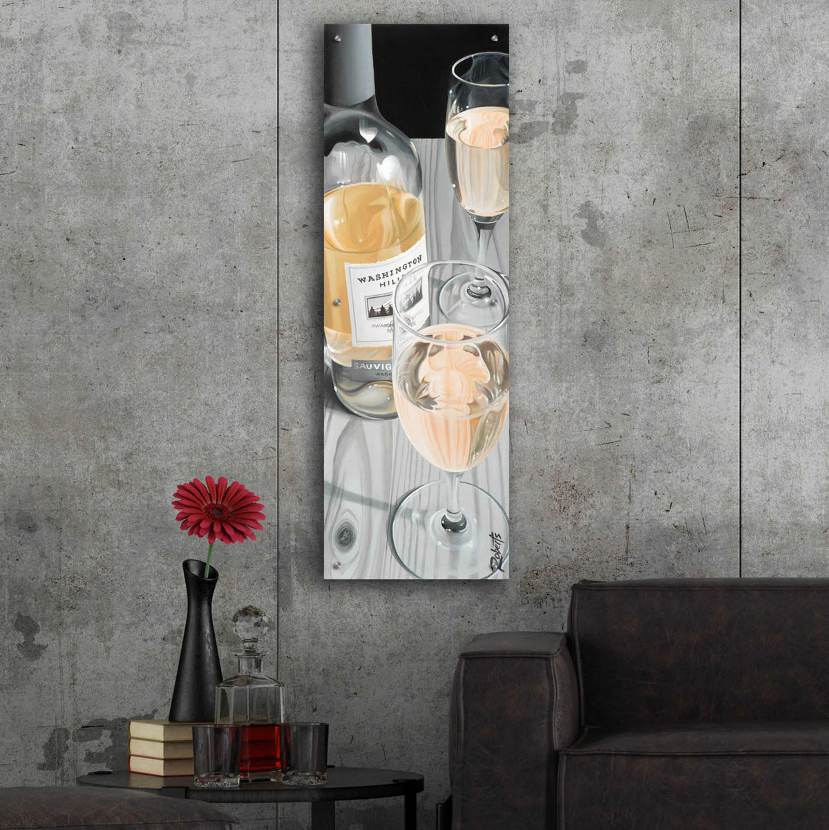 Epic Art 'Black And Blanc' by Ed Roberts,16x48