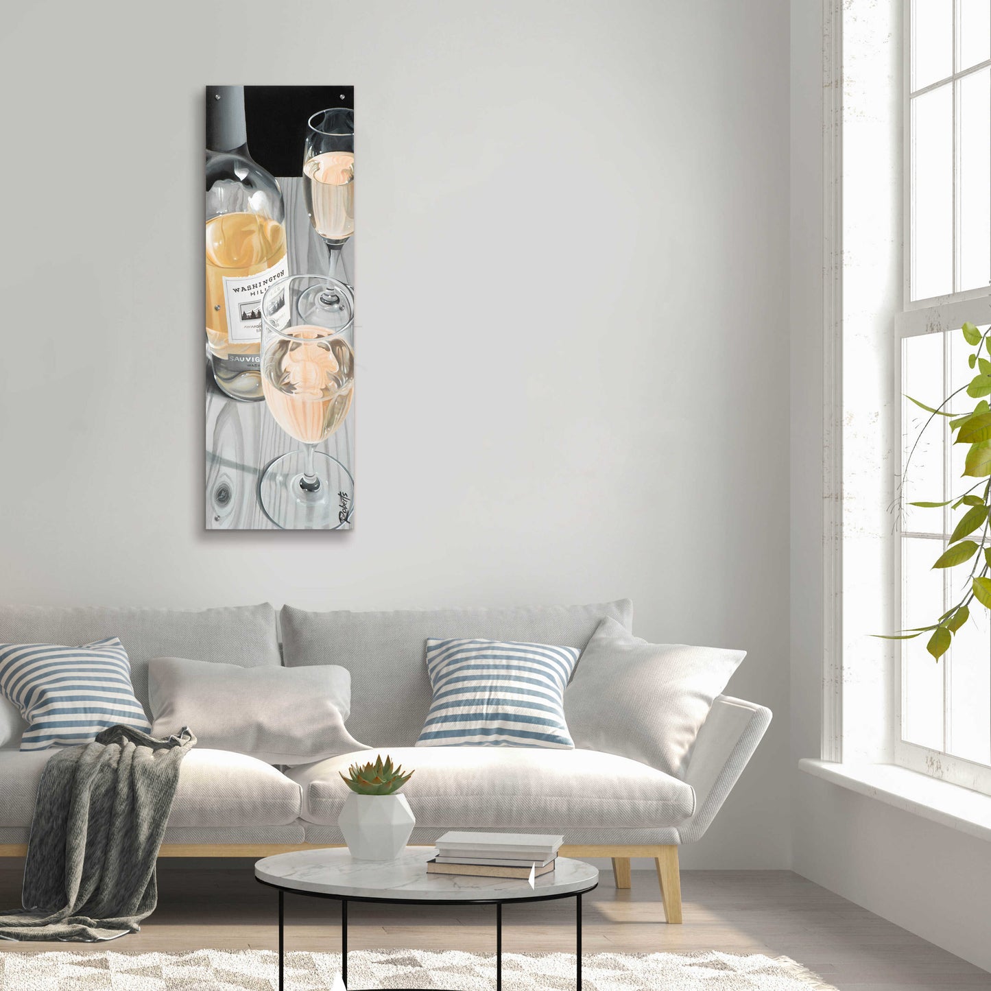 Epic Art 'Black And Blanc' by Ed Roberts,16x48