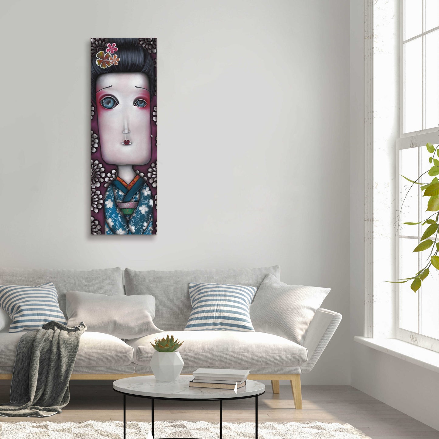 Epic Art 'Inevitable Silence' by Abril Andrade, Acrylic Glass Wall Art,16x48