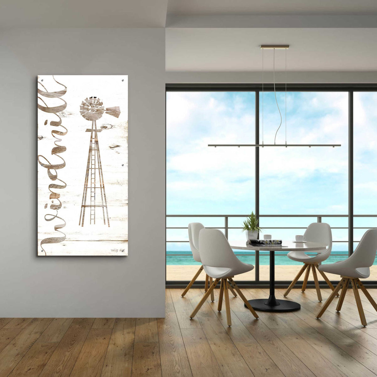 Epic Art 'Windmill' by Cindy Jacobs, Acrylic Glass Wall Art,24x48