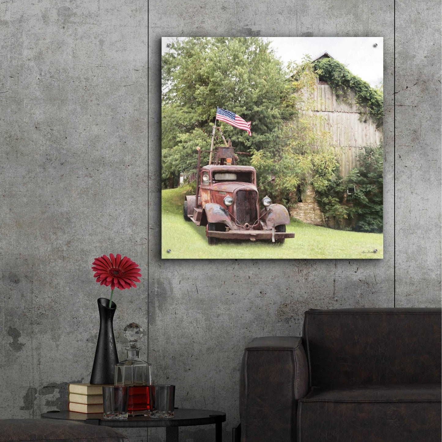 Epic Art 'Towing the Line' by Lori Deiter, Acrylic Glass Wall Art,36x36