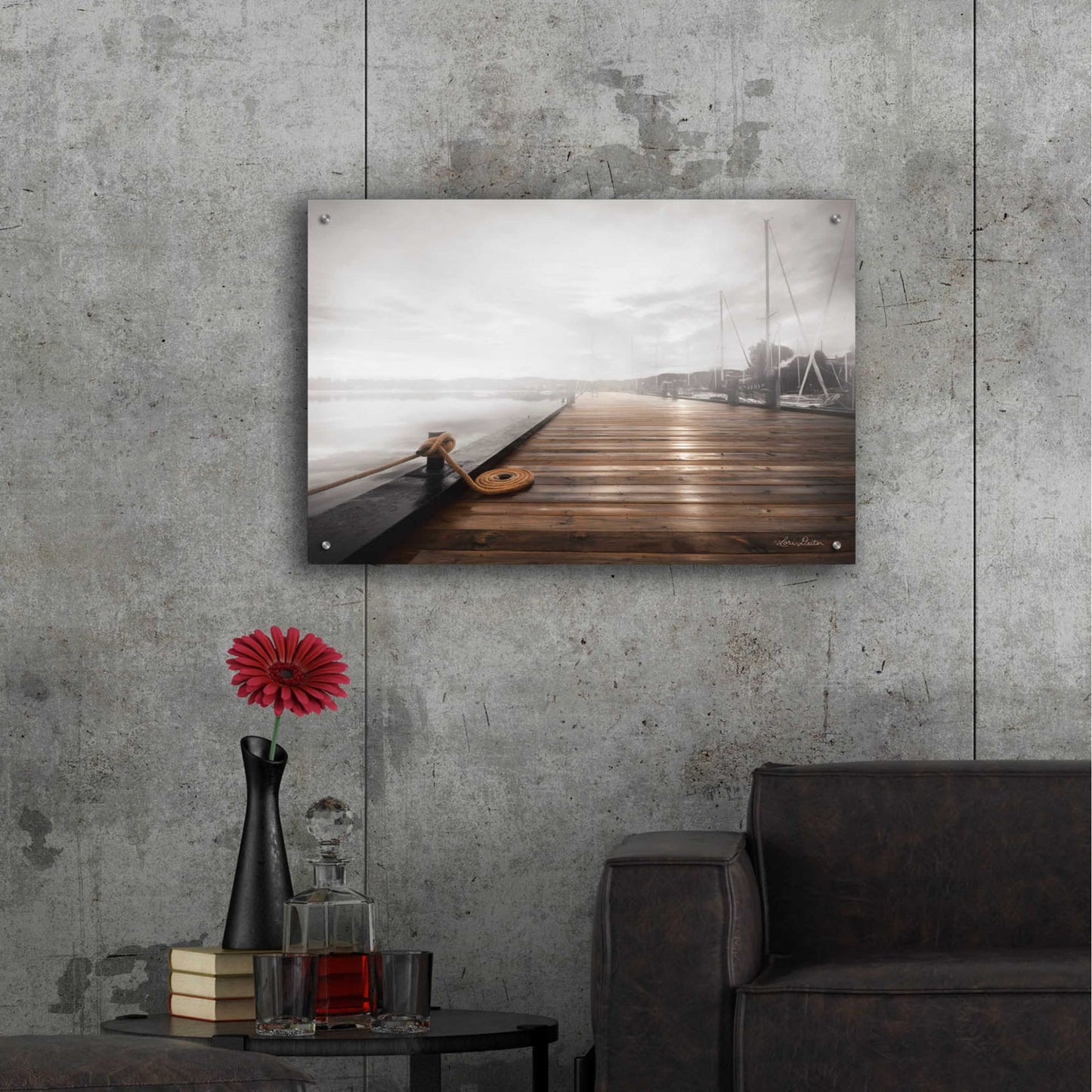 Epic Art 'Newport Dock I' by Lori Deiter, Acrylic Glass Wall Art,36x24