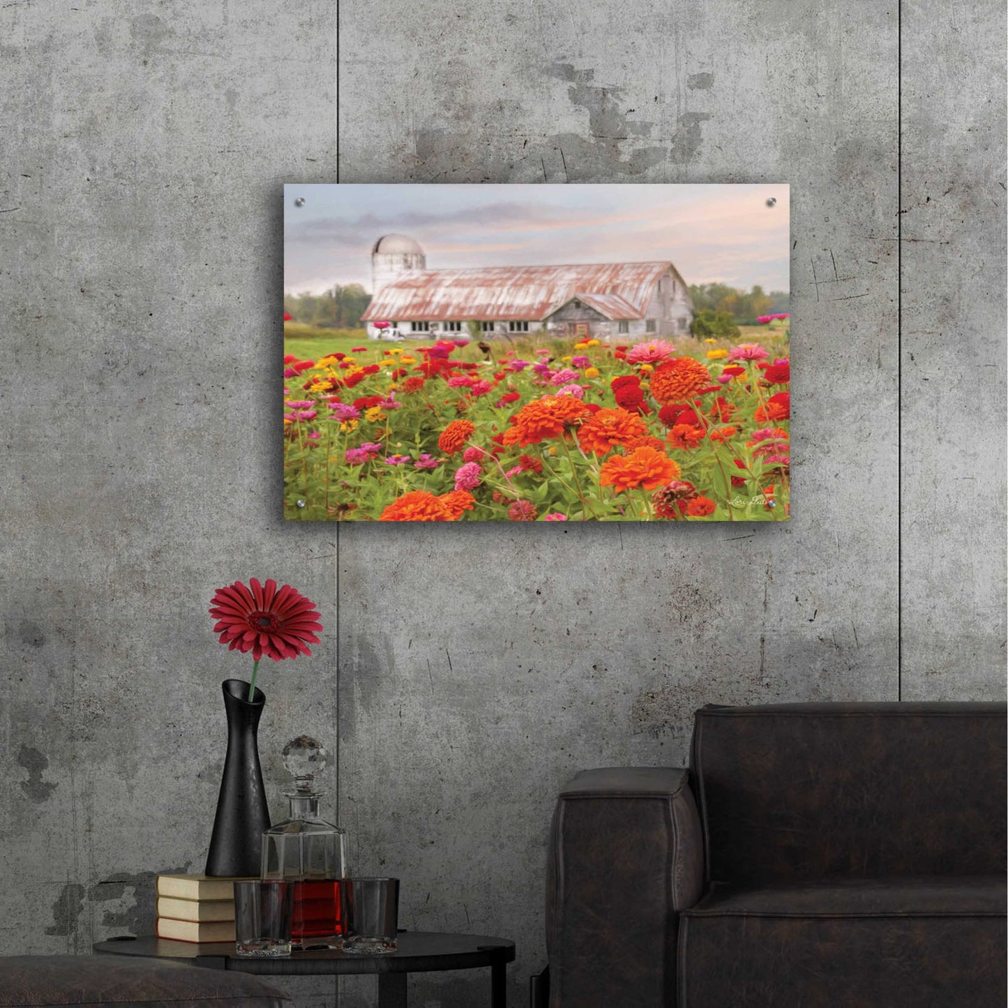 Epic Art 'Vermont Flowers' by Lori Deiter, Acrylic Glass Wall Art,36x24