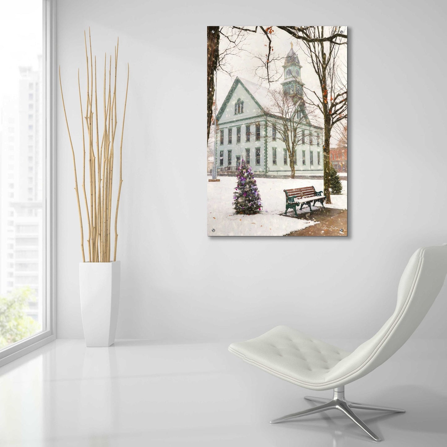 Epic Art 'Christmas in Coudersport' by Lori Deiter, Acrylic Glass Wall Art,24x36