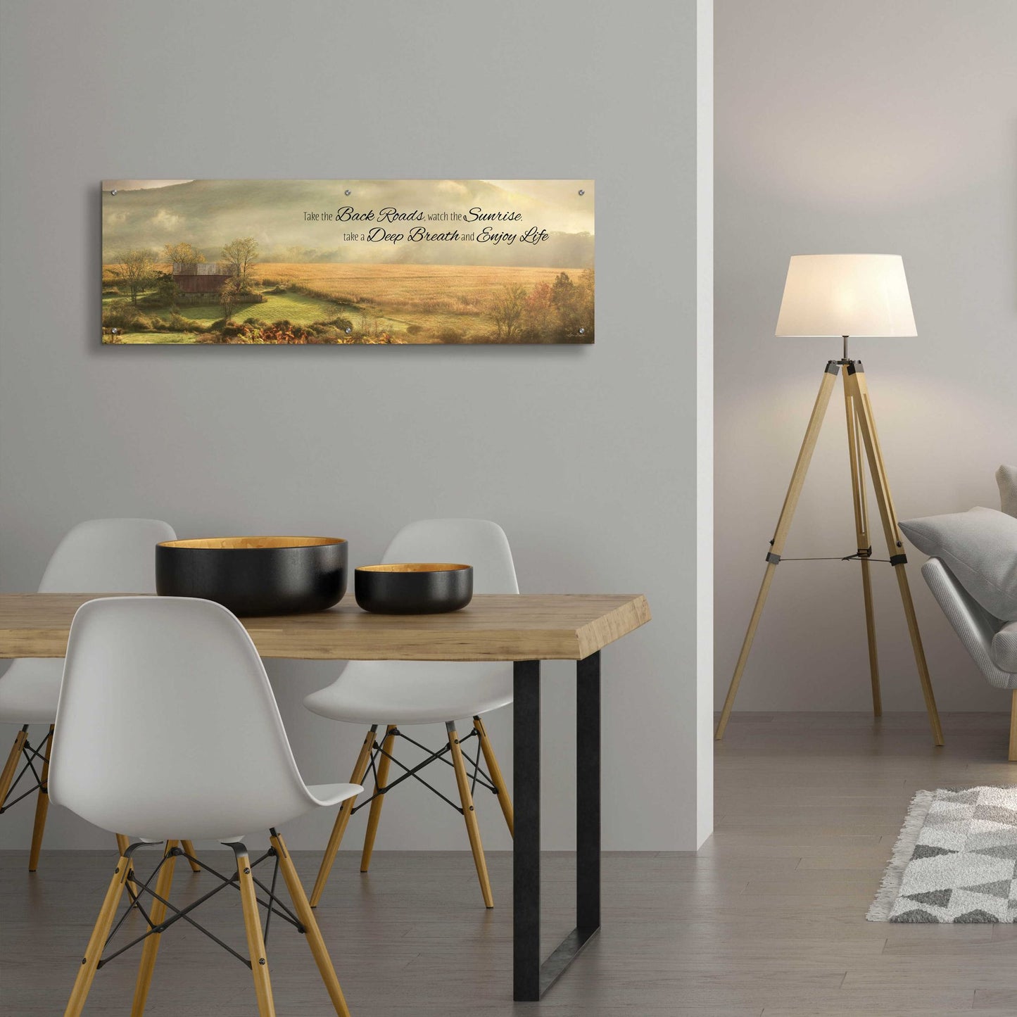 Epic Art 'Enjoy Life' by Lori Deiter, Acrylic Glass Wall Art,48x16