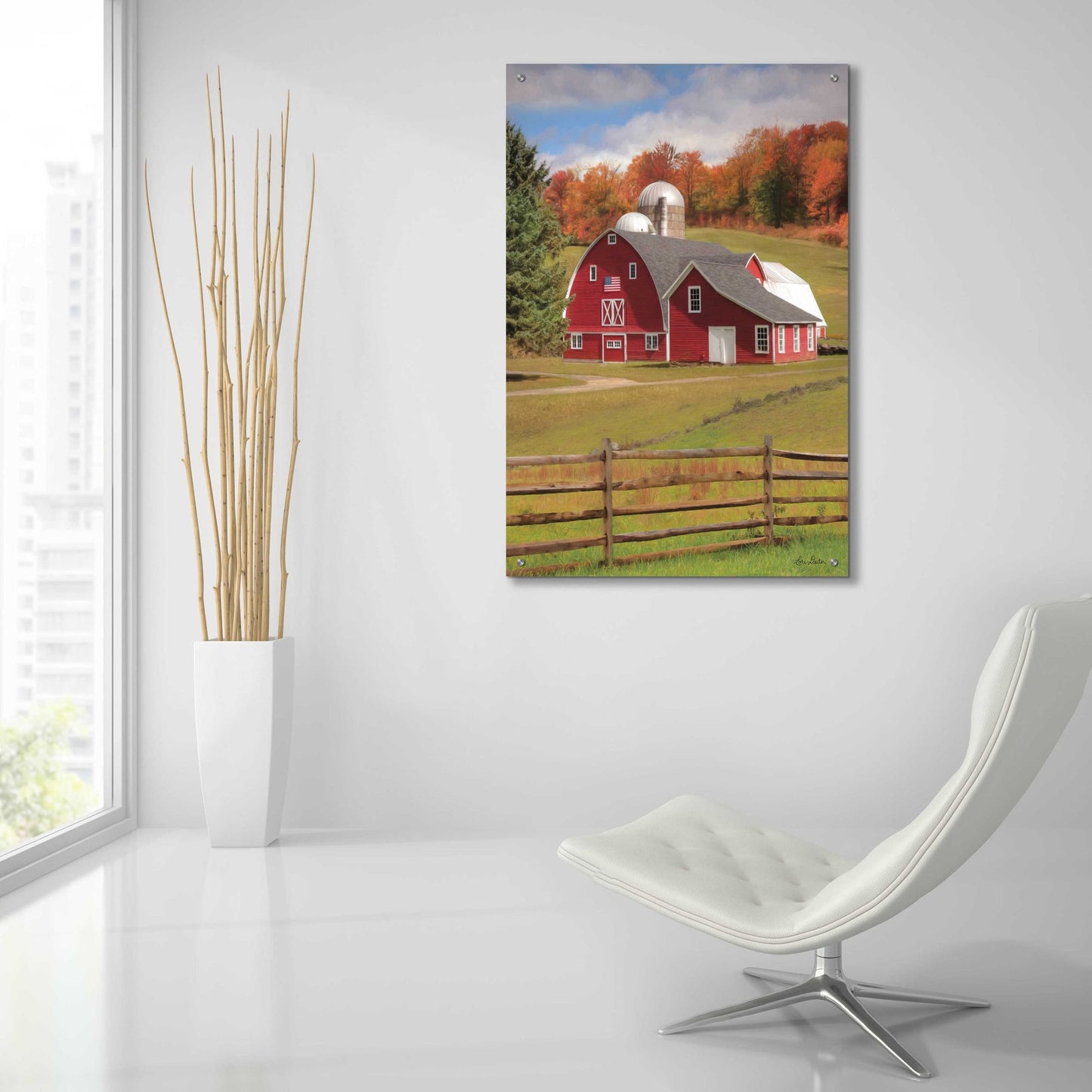 Epic Art 'One Flag, One Land' by Lori Deiter, Acrylic Glass Wall Art,24x36