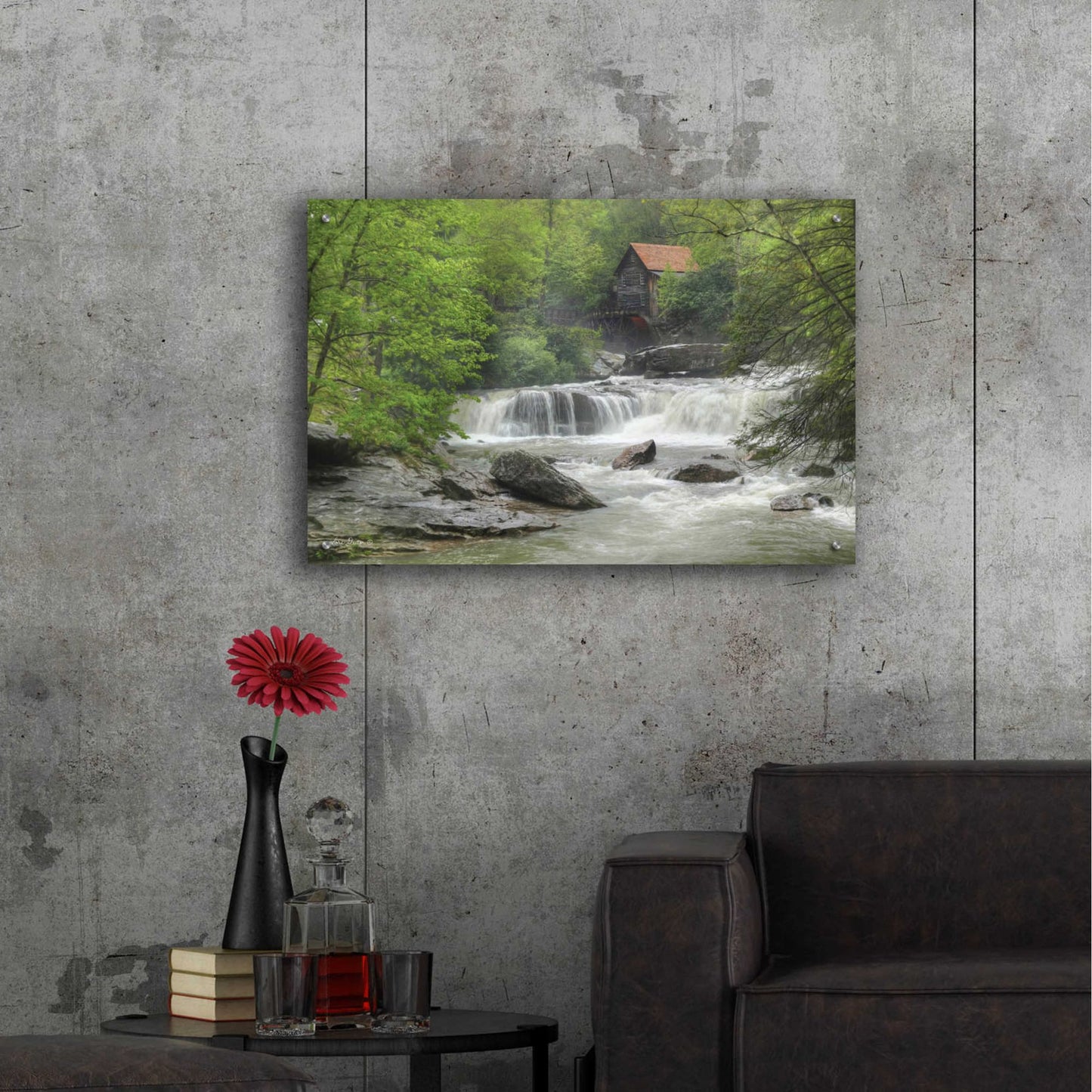Epic Art 'Glade Creek Grist Mill' by Lori Deiter, Acrylic Glass Wall Art,36x24