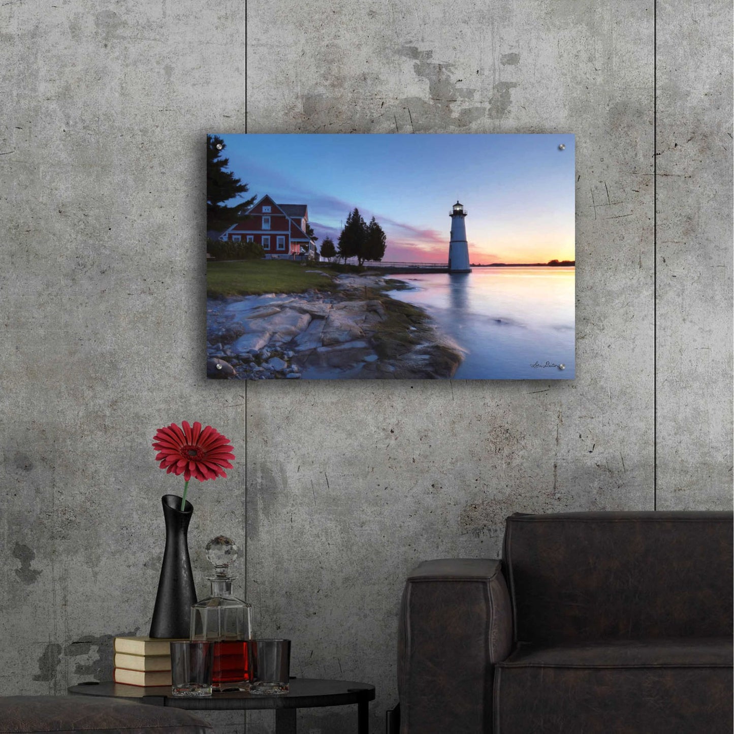 Epic Art 'Dusk at Rock Island' by Lori Deiter, Acrylic Glass Wall Art,36x24