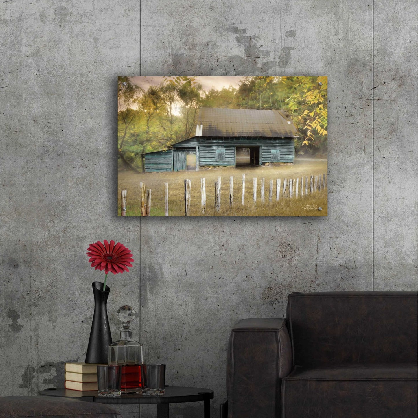 Epic Art 'Old Teal Shed' by Lori Deiter, Acrylic Glass Wall Art,36x24