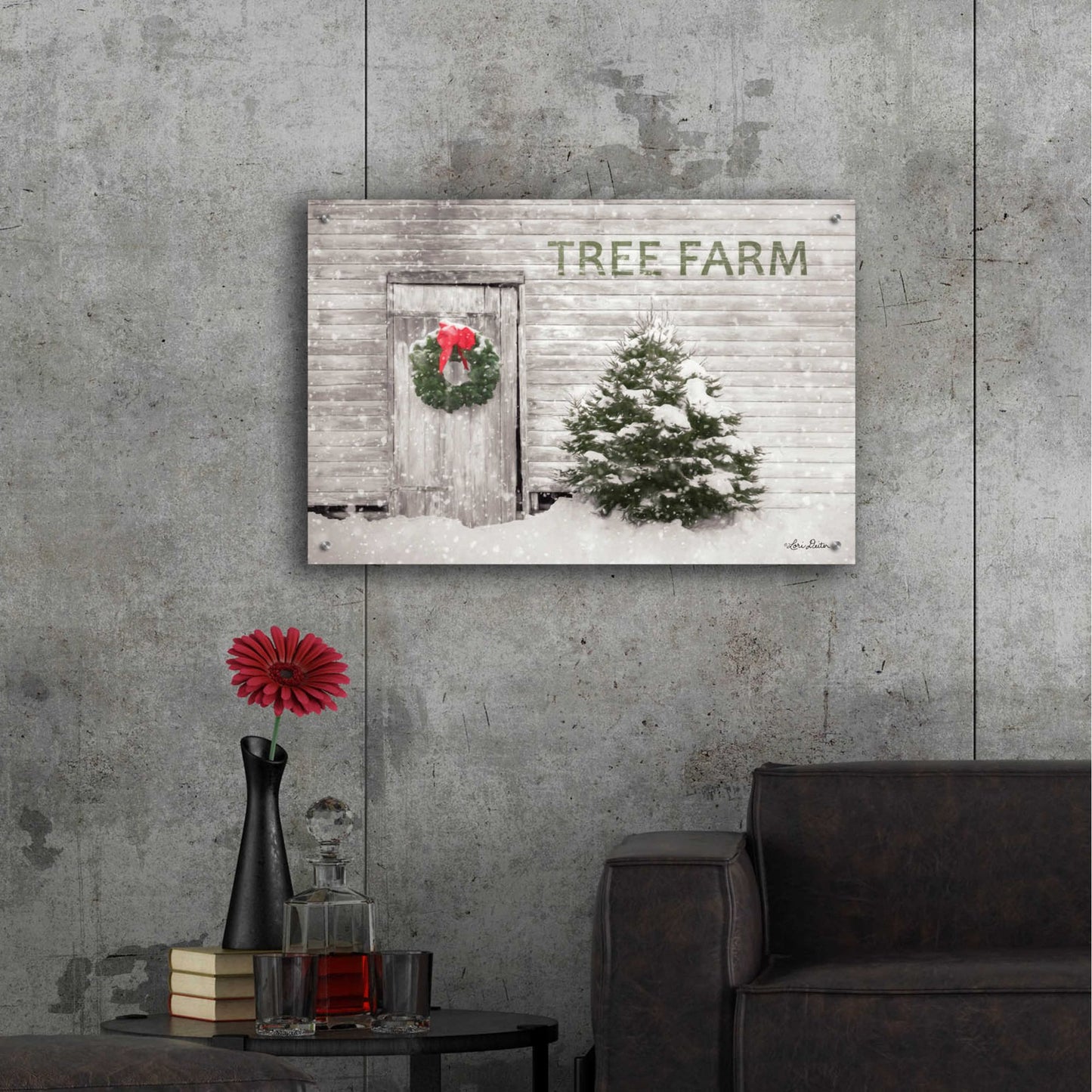 Epic Art 'Tree Farm' by Lori Deiter, Acrylic Glass Wall Art,36x24