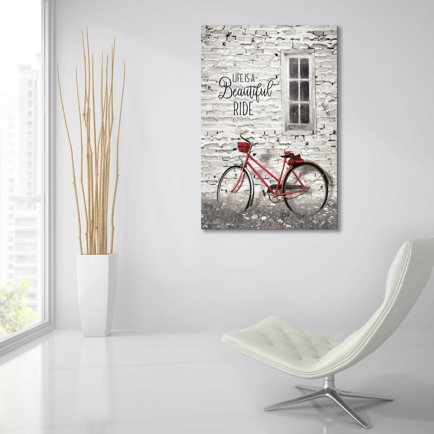 Epic Art 'Life is a Beautiful Ride' by Lori Deiter Acrylic Glass Wall Art,24x36