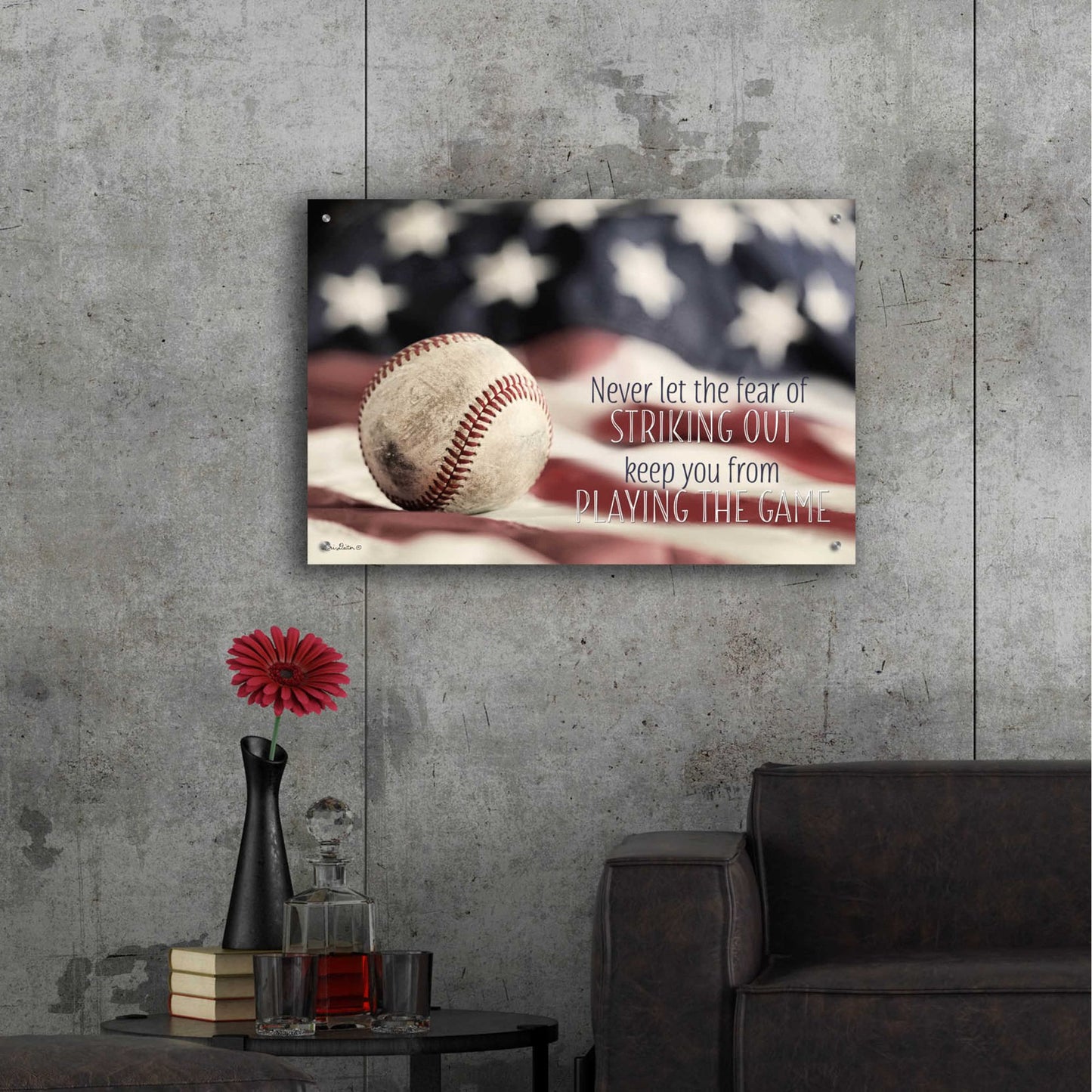 Epic Art 'Baseball - Playing the Game' by Lori Deiter Acrylic Glass Wall Art,36x24
