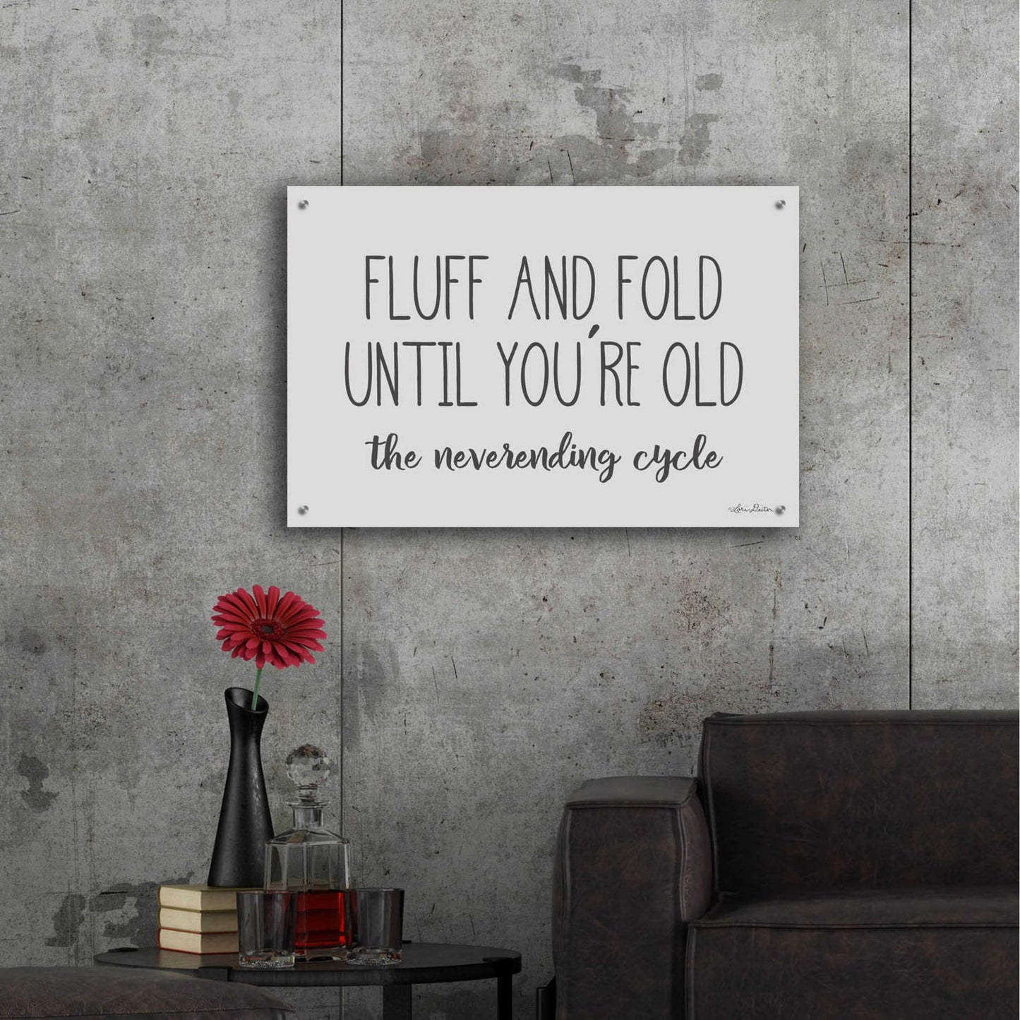 Epic Art 'Fluff and Fold' by Lori Deiter Acrylic Glass Wall Art,36x24